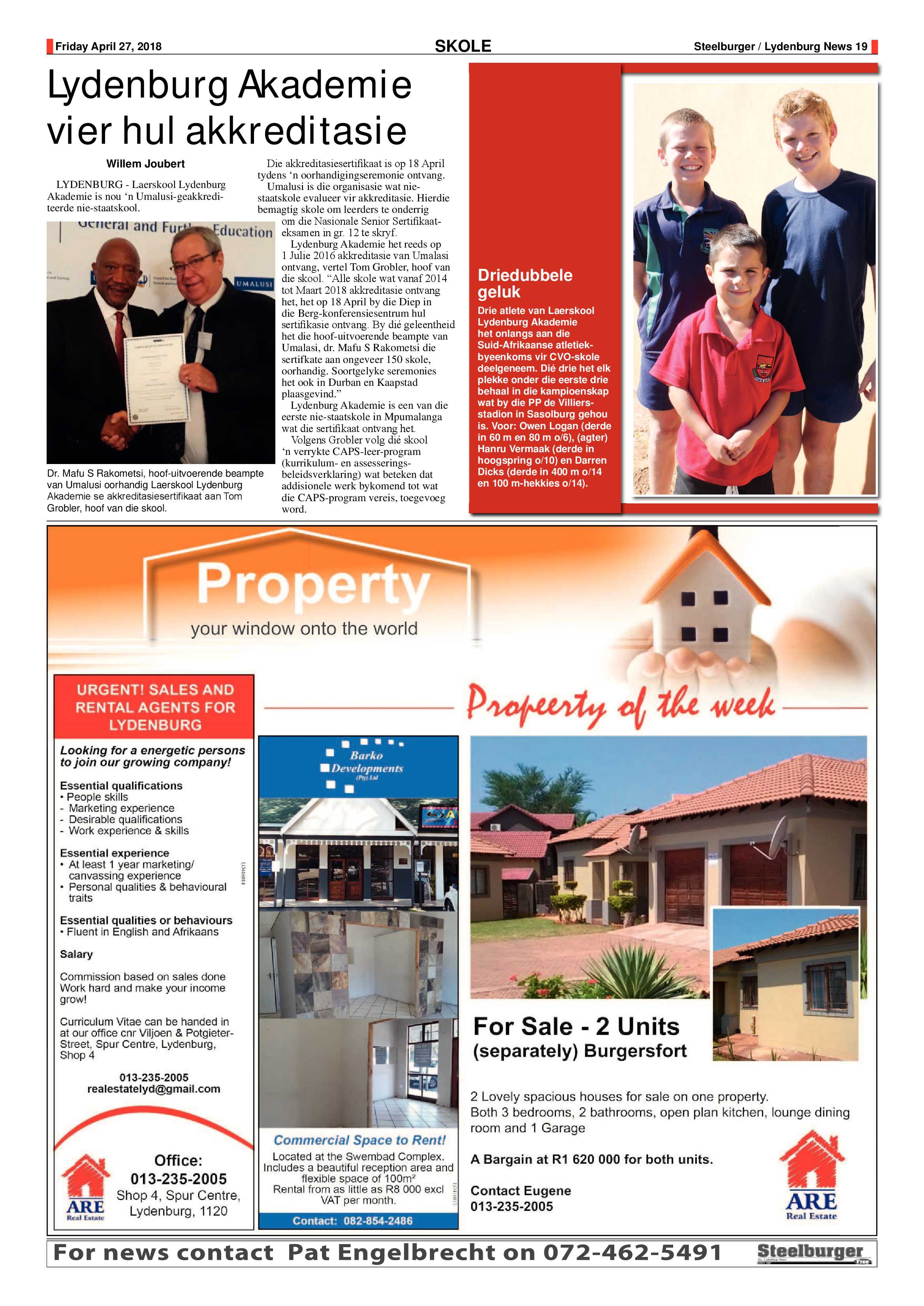 Steelburger News 27 April 2018 page 19