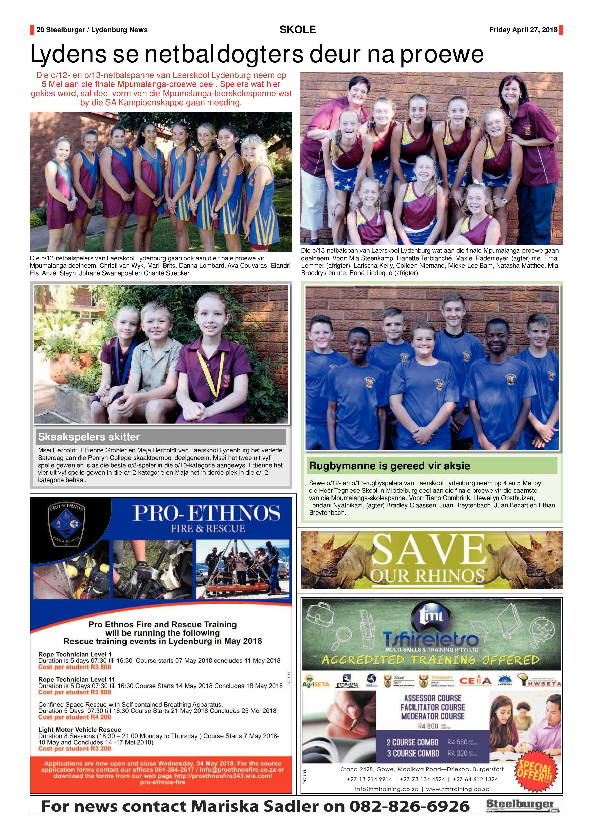 Steelburger News 27 April 2018 page 20