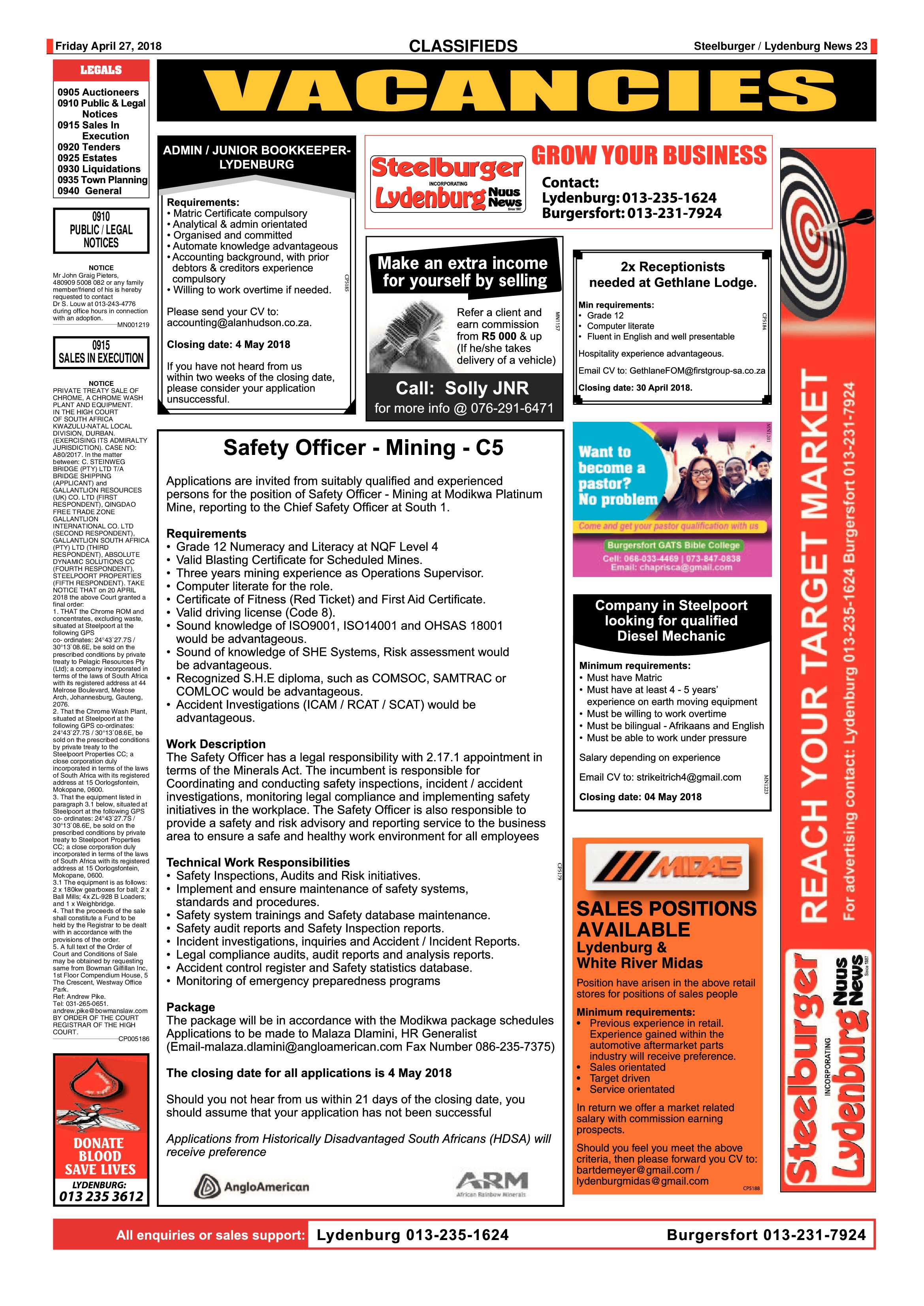 Steelburger News 27 April 2018 page 23