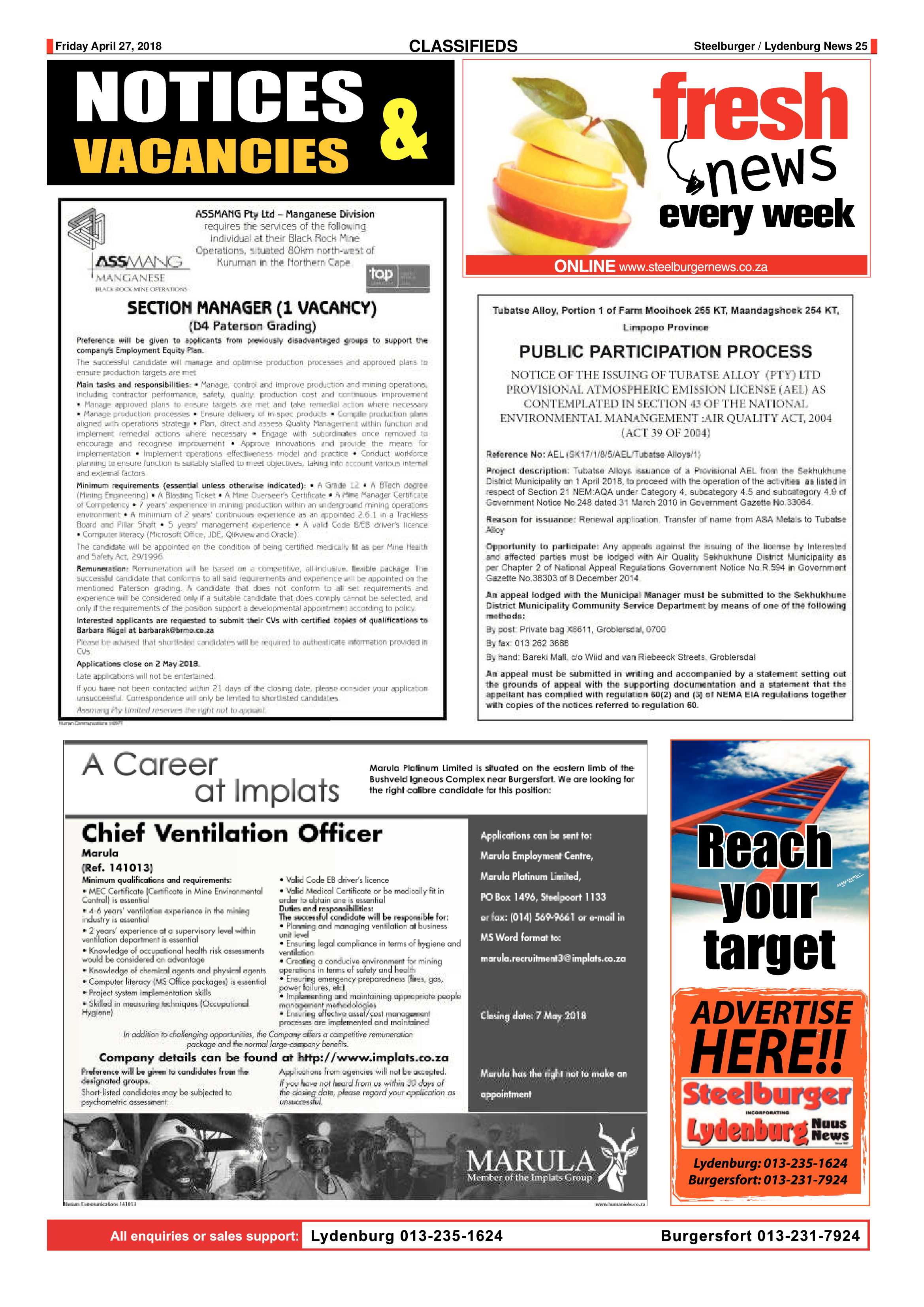 Steelburger News 27 April 2018 page 25