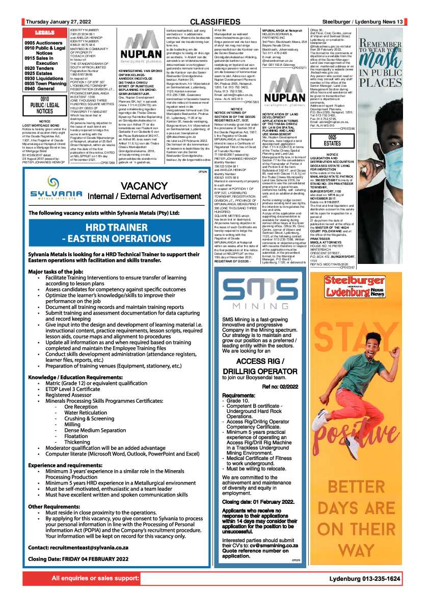 Steelburger News 27 January 2022 page 13