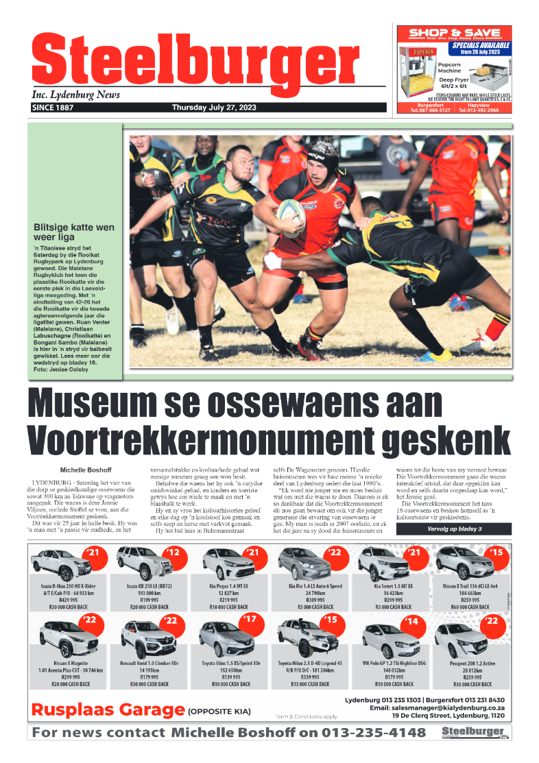 Steelburger News 27 July 2023 page 1