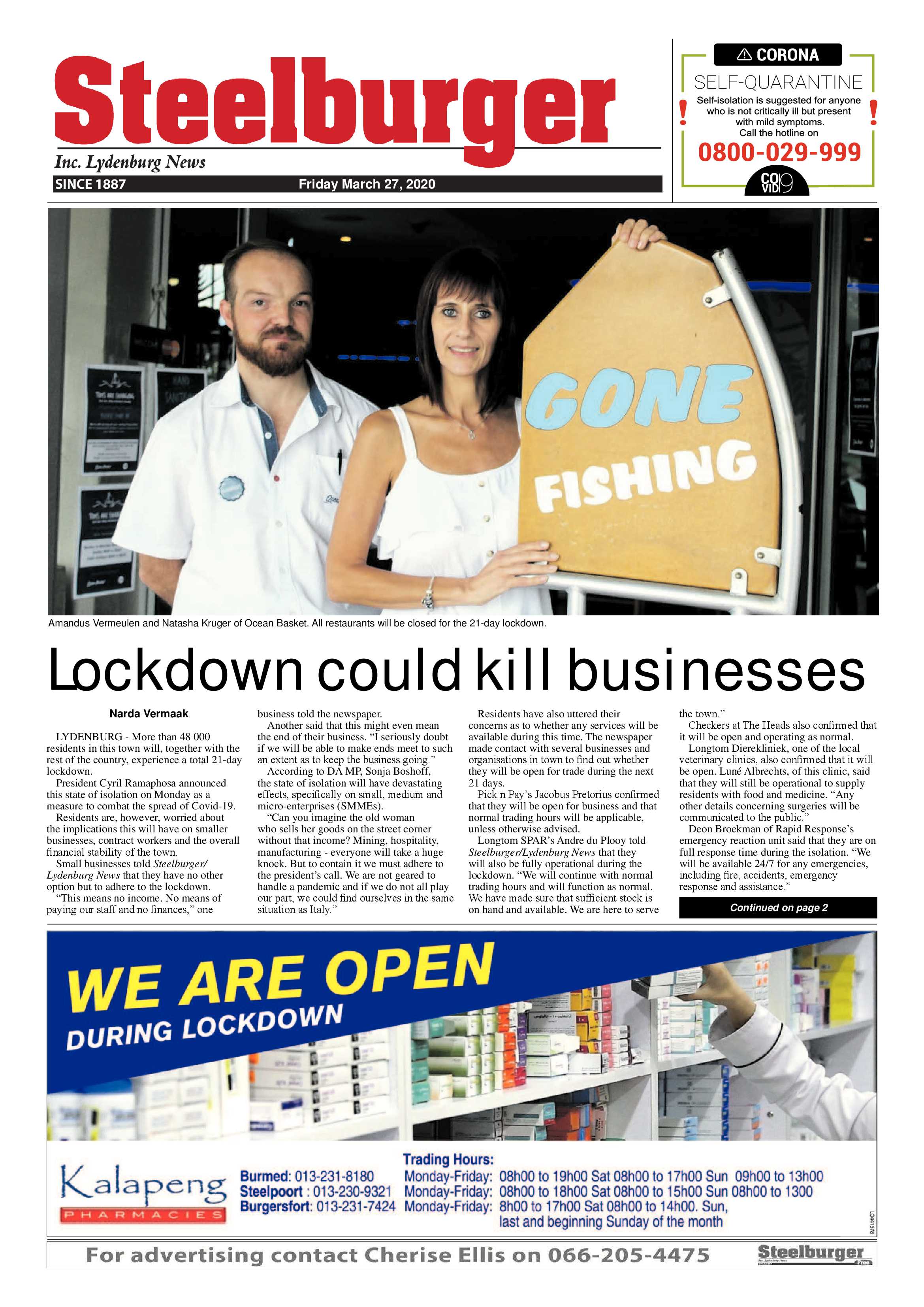 Steelburger 27 March 2020 page 1