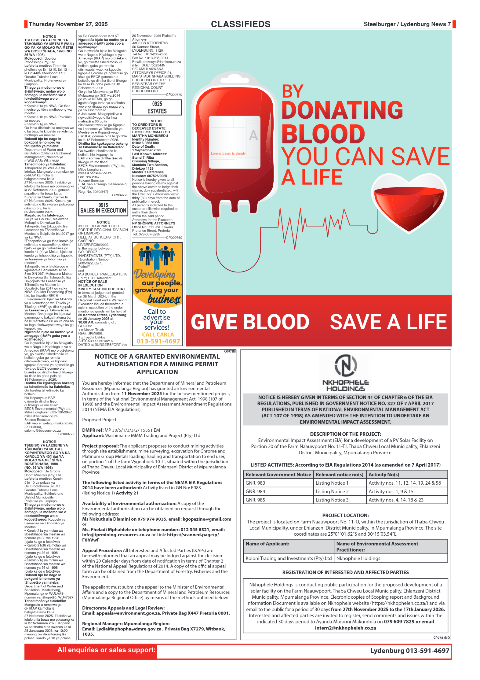 Steelburger News 27 November 2025 page 7