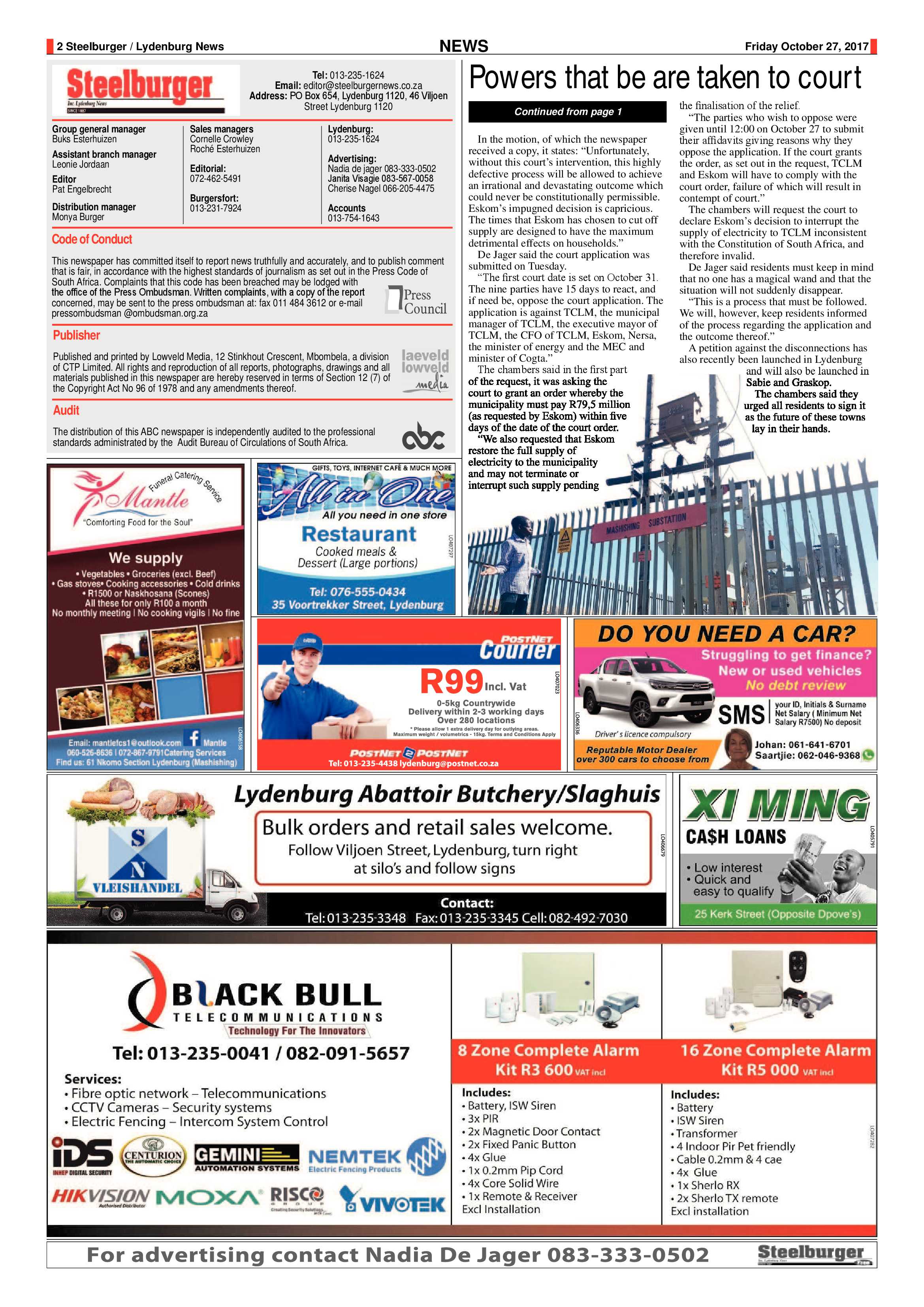 Steelburger News 27 October 2017 page 2