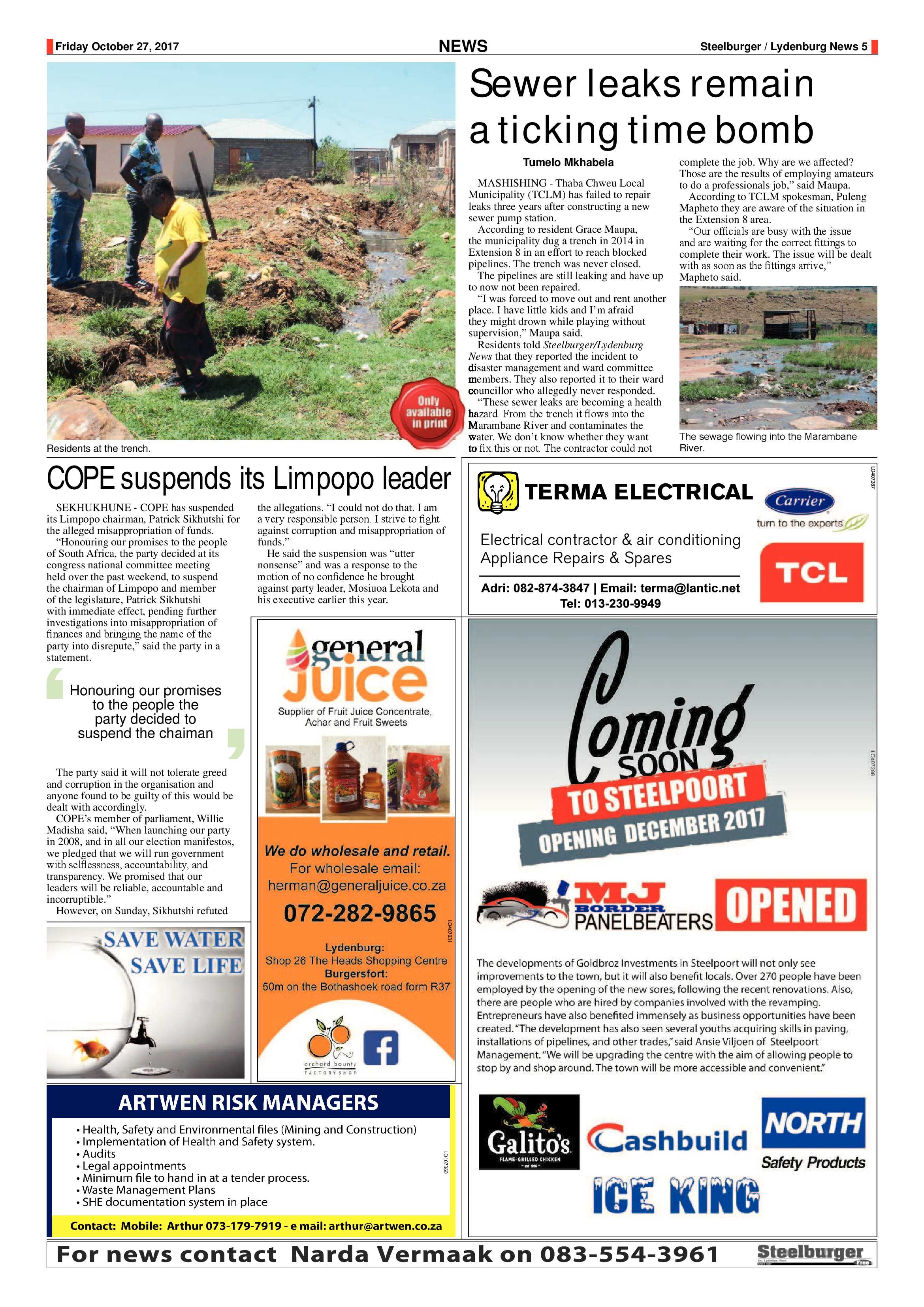 Steelburger News 27 October 2017 page 5
