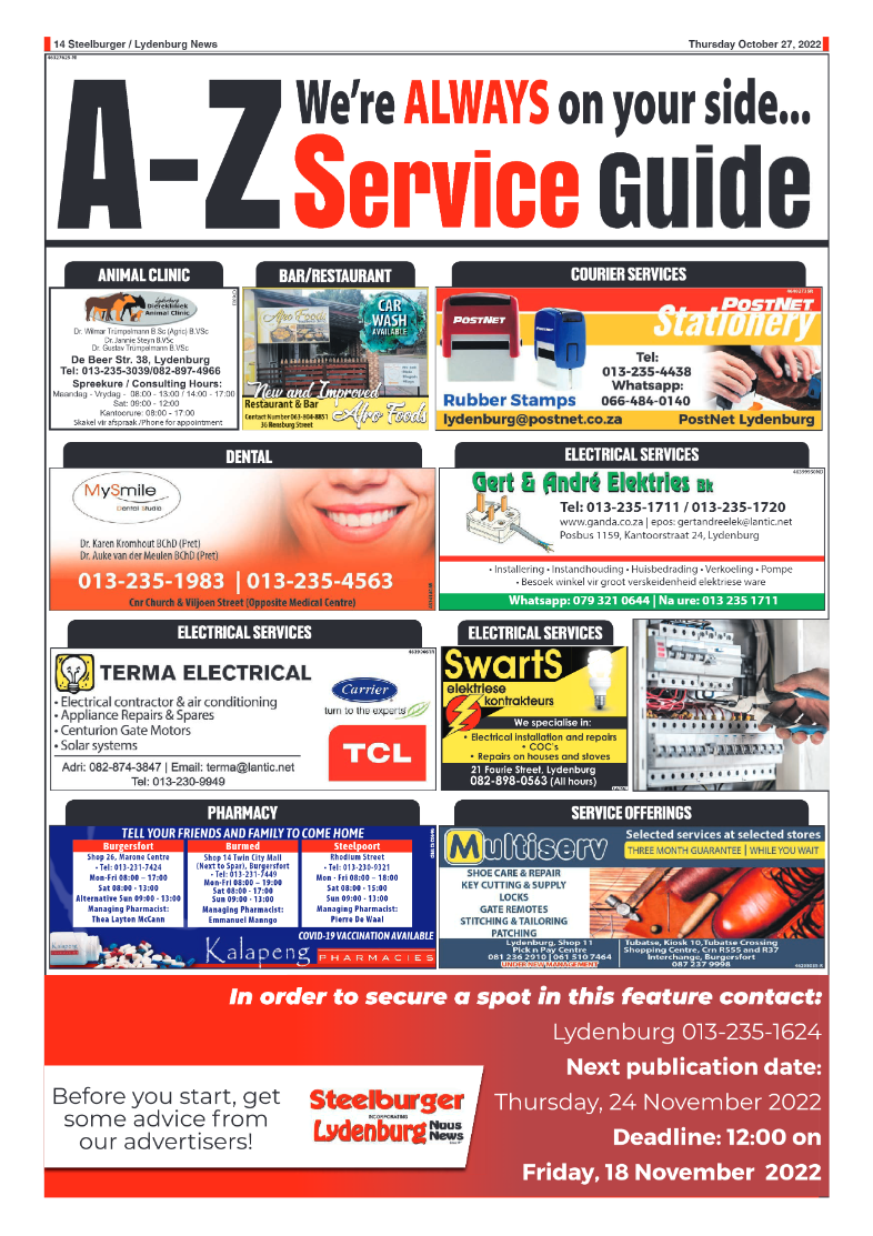 Steelburger News 27 October 2022 page 13