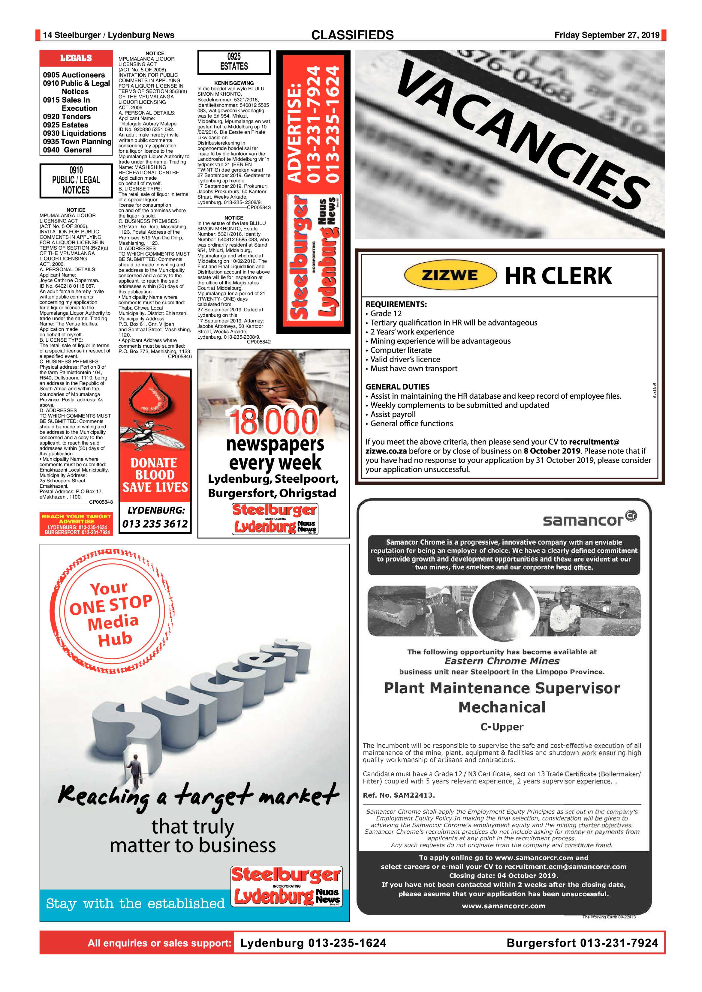 Steelburger News 27 September 2019 page 14