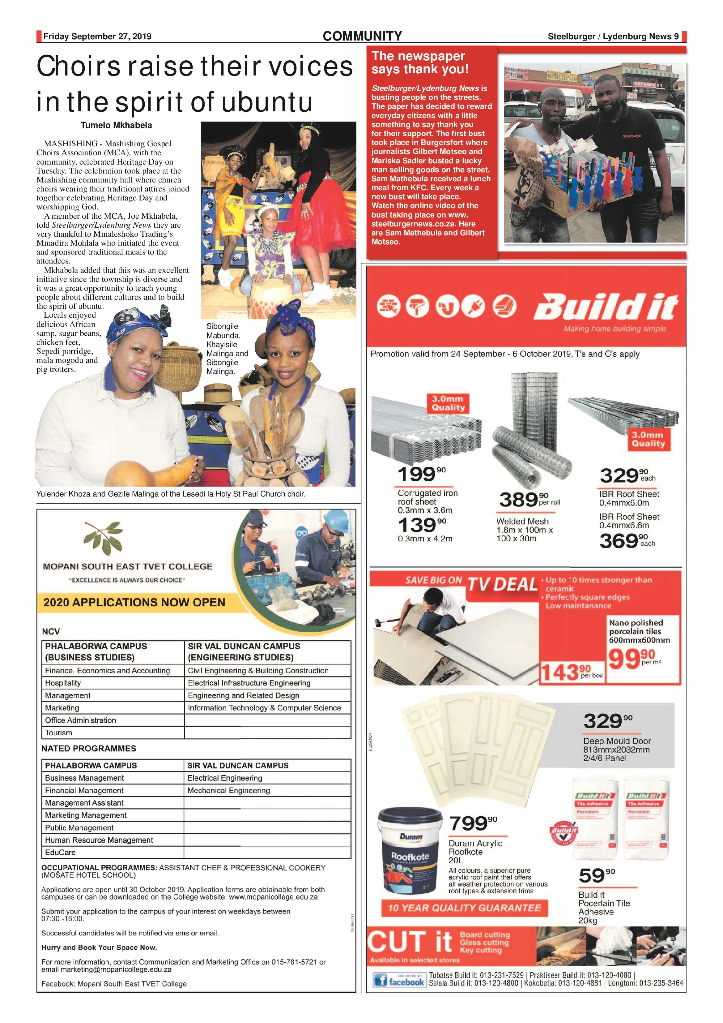 Steelburger News 27 September 2019 page 9
