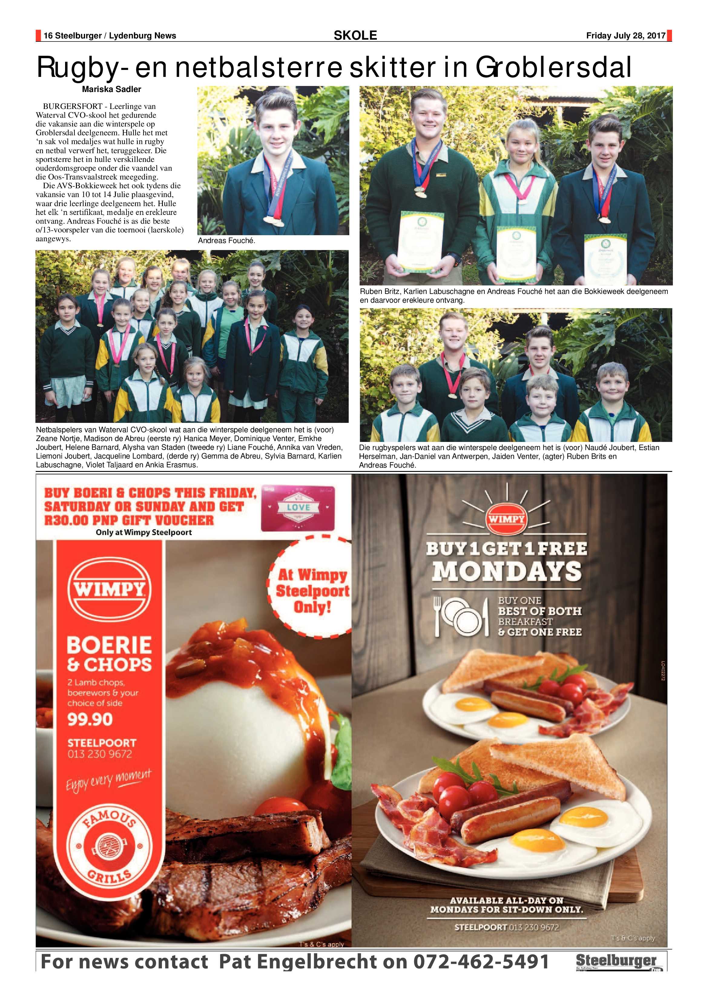Steelburger News 28 July 2017 page 16