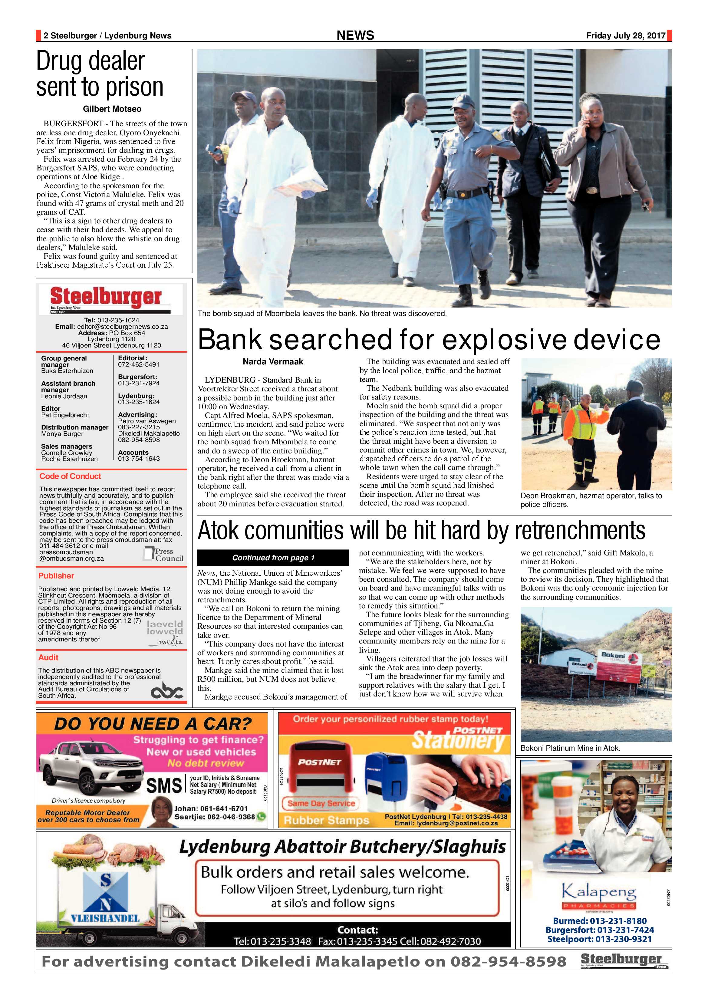 Steelburger News 28 July 2017 page 2