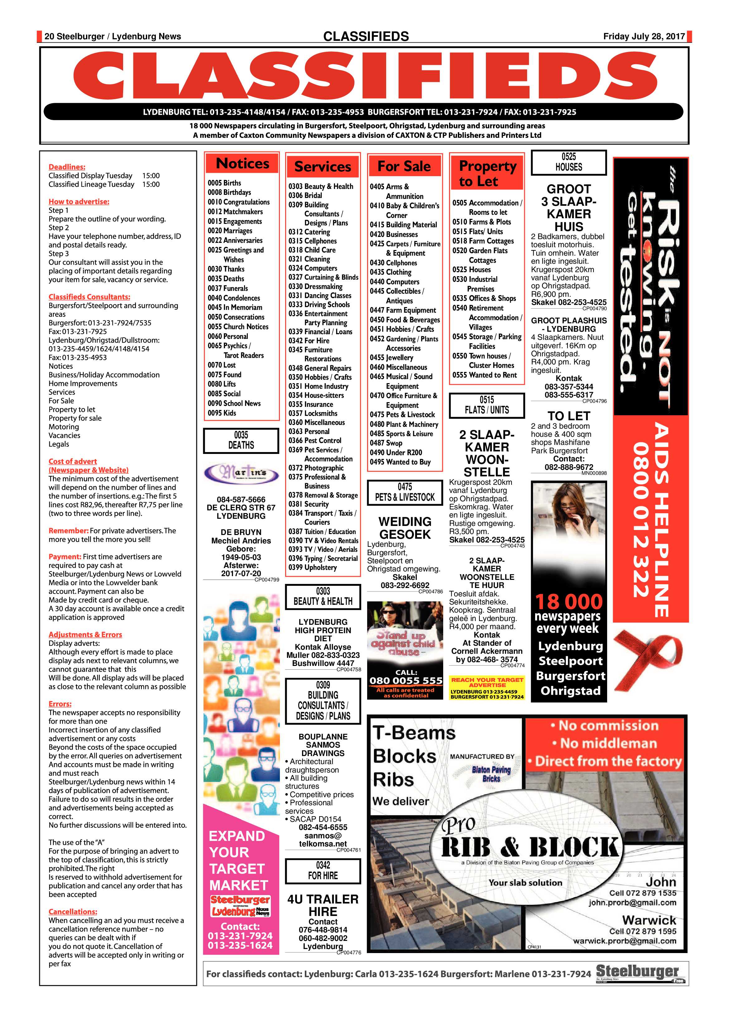 Steelburger News 28 July 2017 page 20