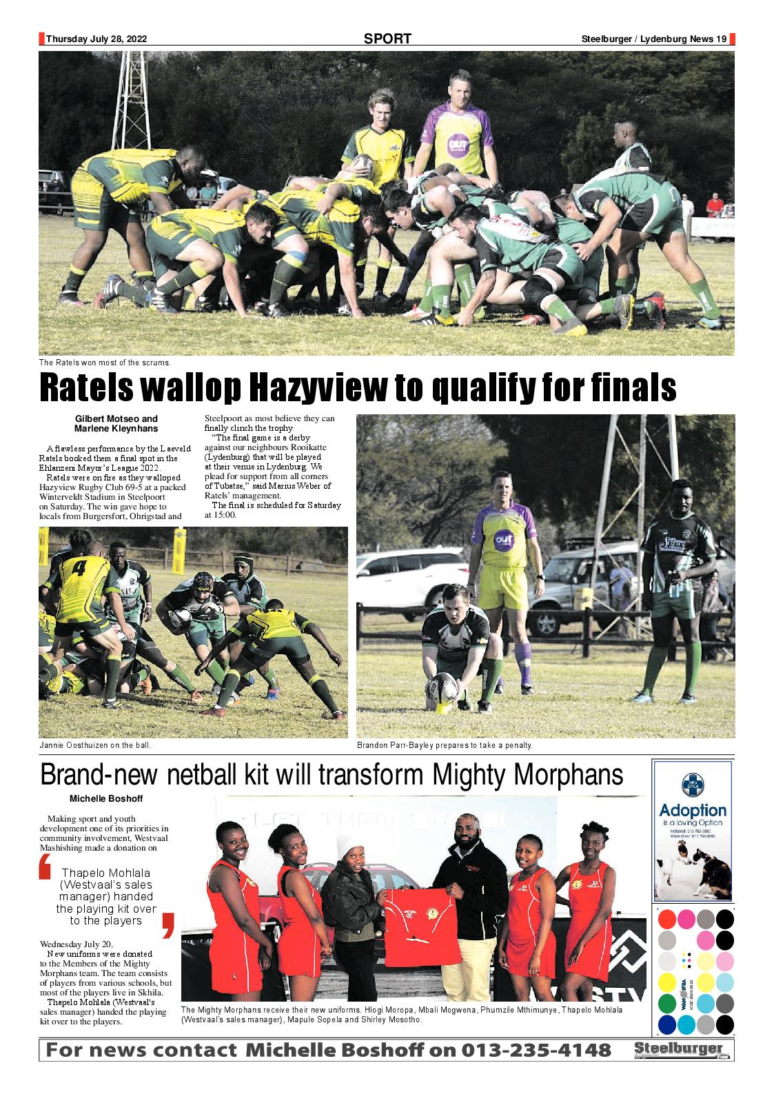 Steelburger news 28 July 2022 page 19