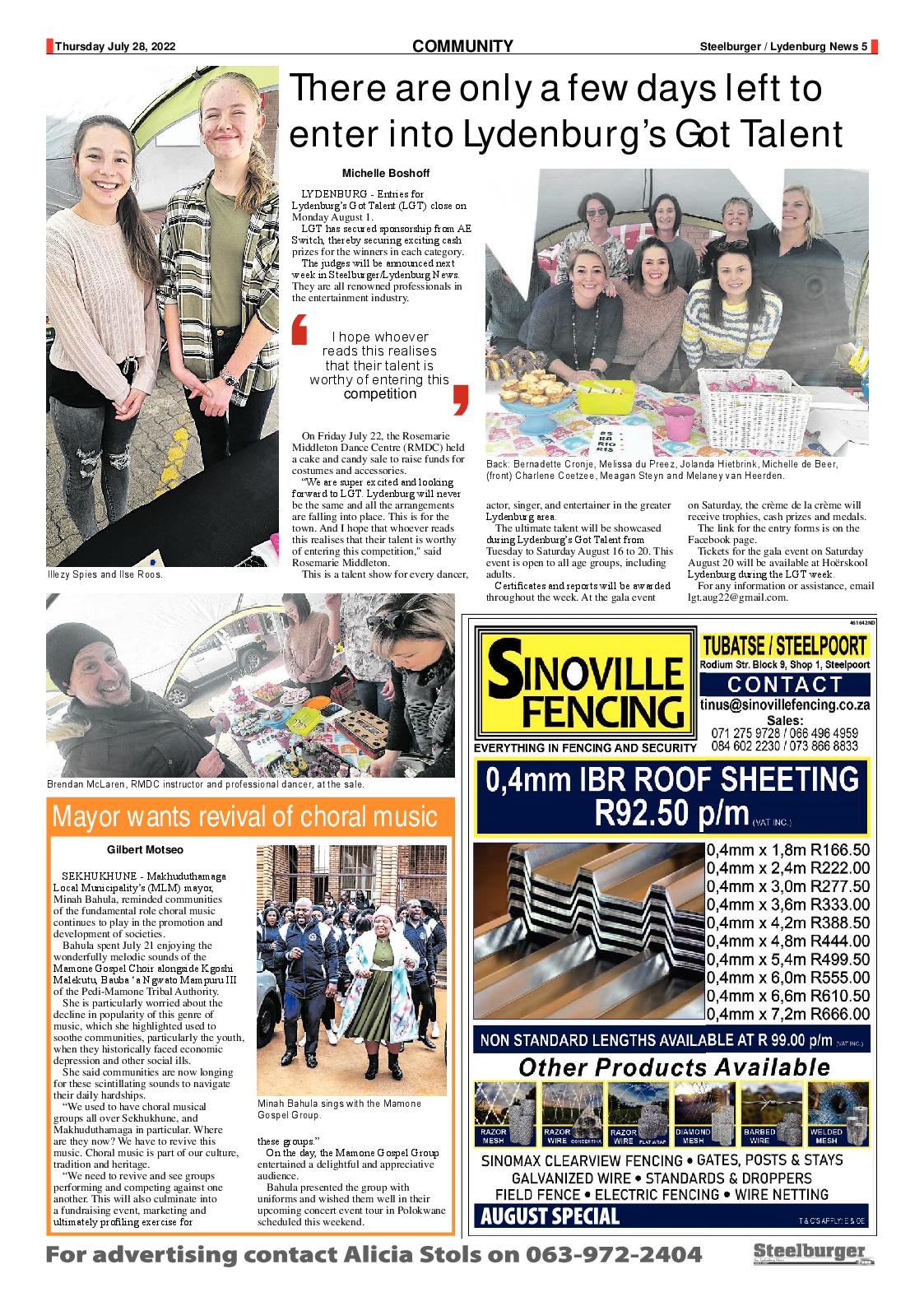 Steelburger news 28 July 2022 page 5