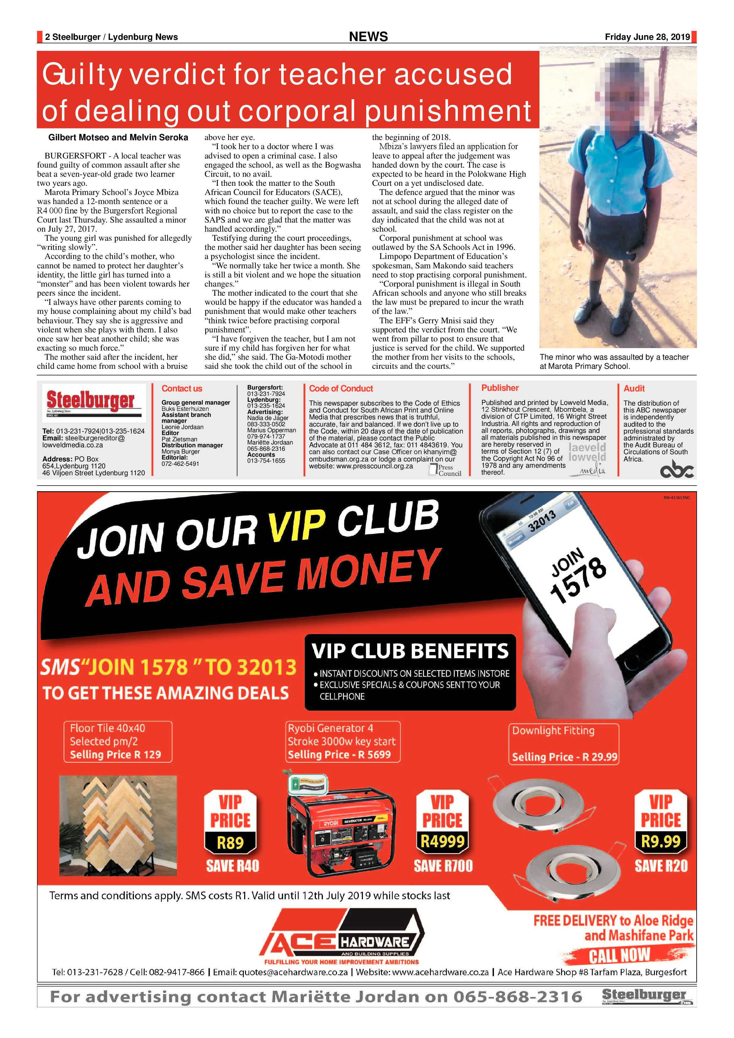 Steelburger News 28 June 2019 page 2