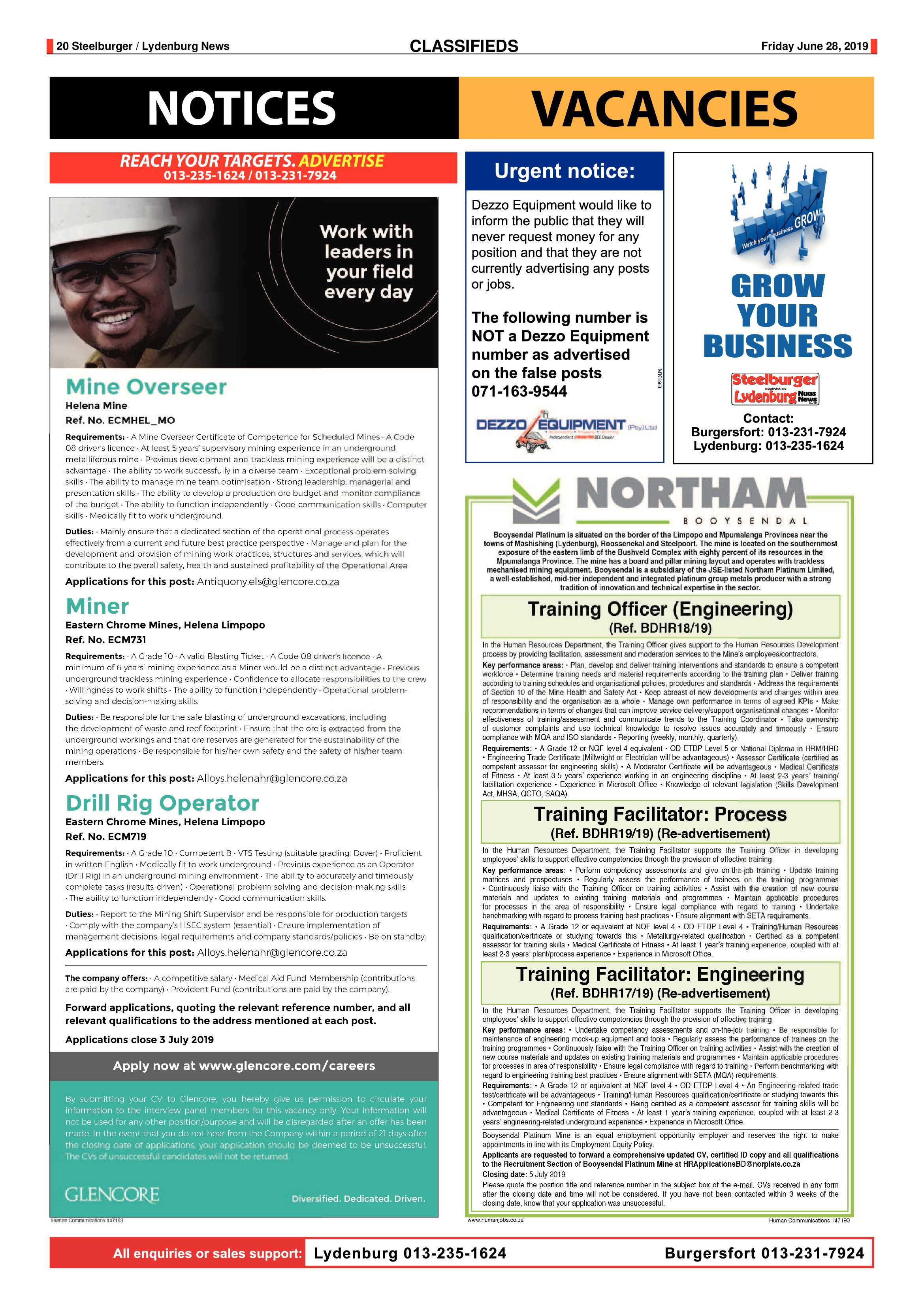 Steelburger News 28 June 2019 page 20