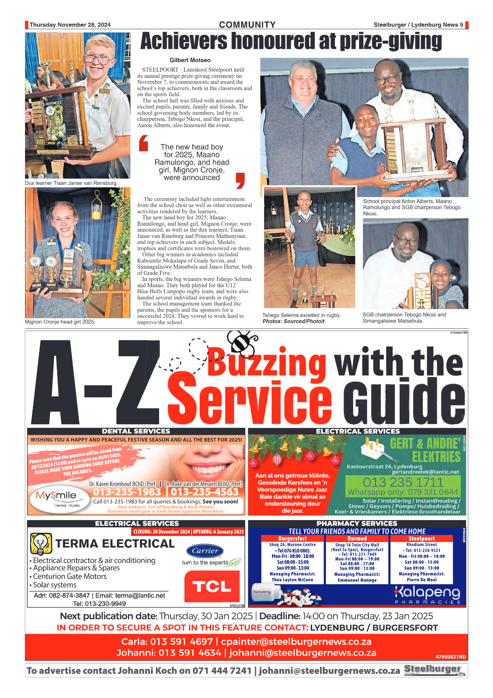 Steelburger News 28 November 2024 page 9