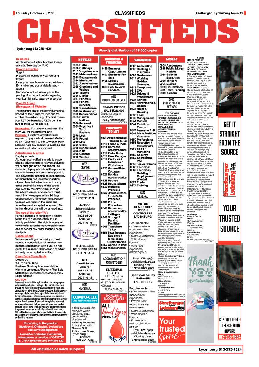 Steelburger News 28 October 2021 page 13