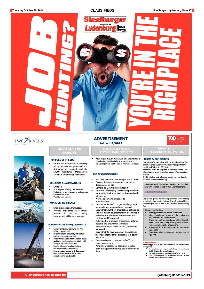 Steelburger News 28 October 2021 page 17