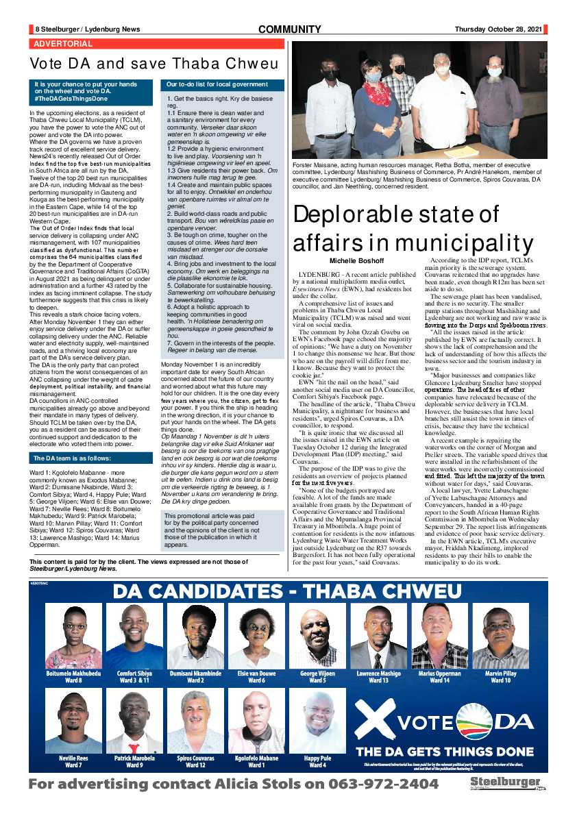 Steelburger News 28 October 2021 page 8
