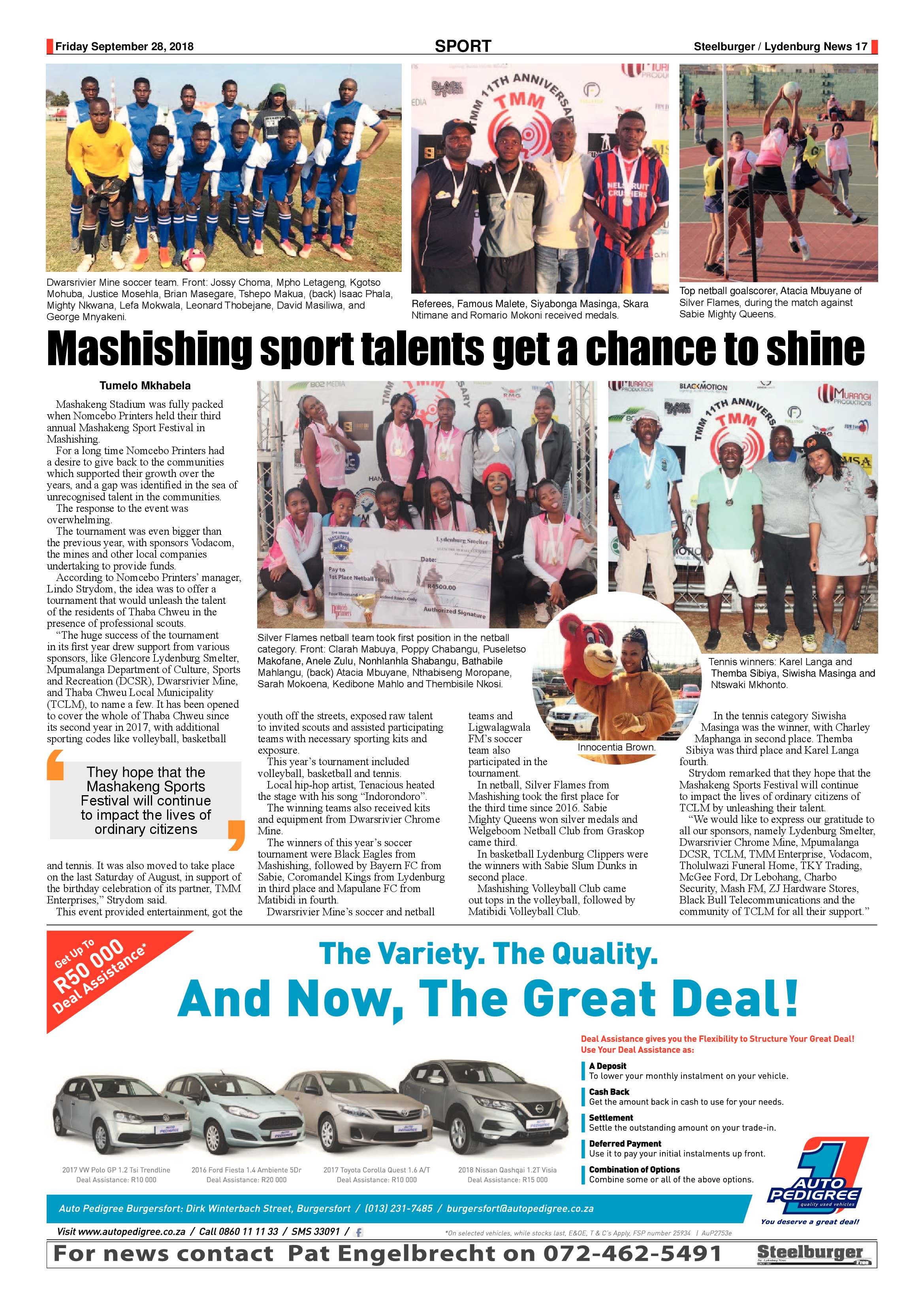 Steelburger News 28 September 2018 page 17