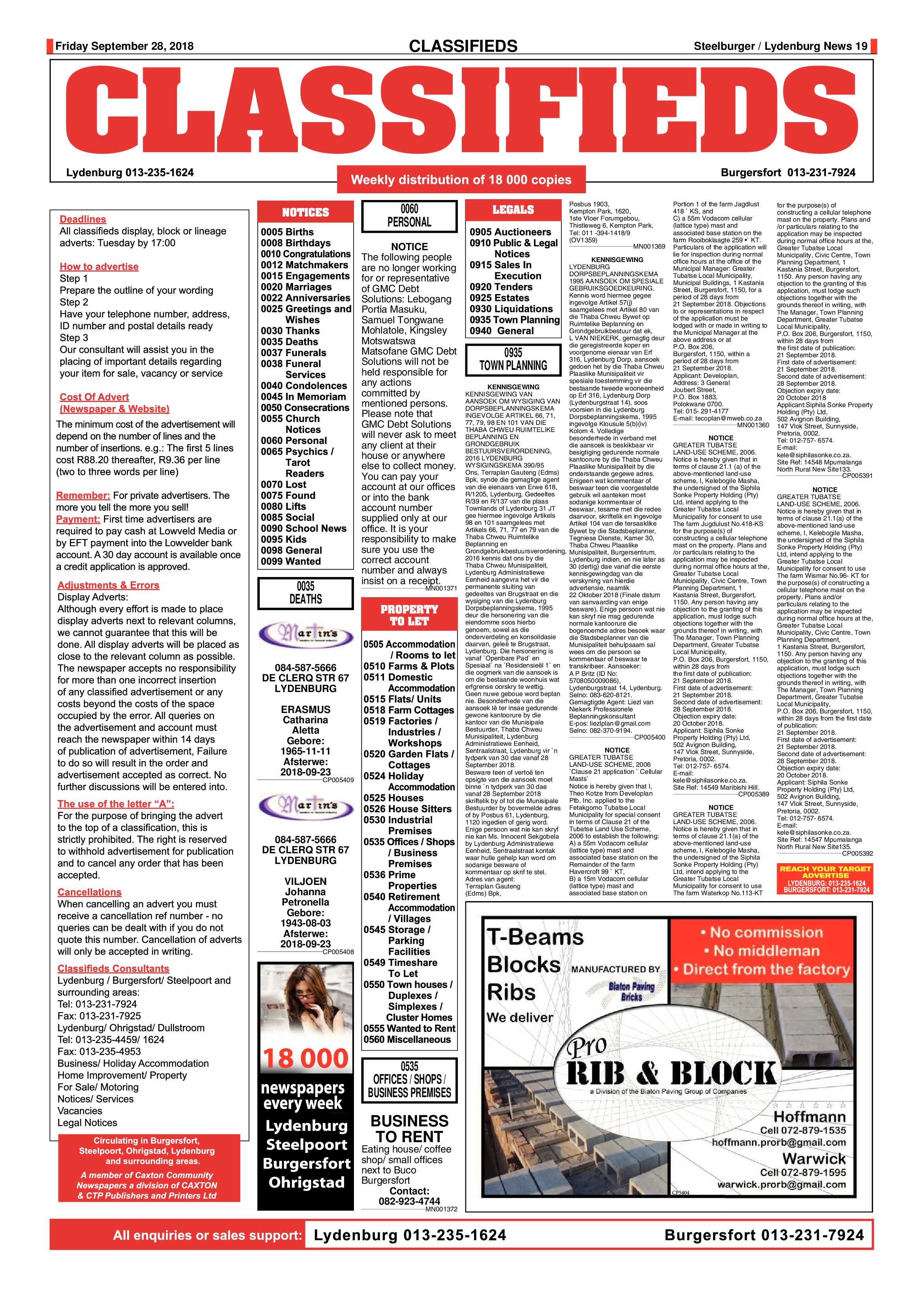 Steelburger News 28 September 2018 page 19