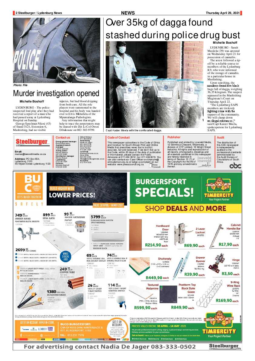 Steelburger News 29 April 2021 page 2