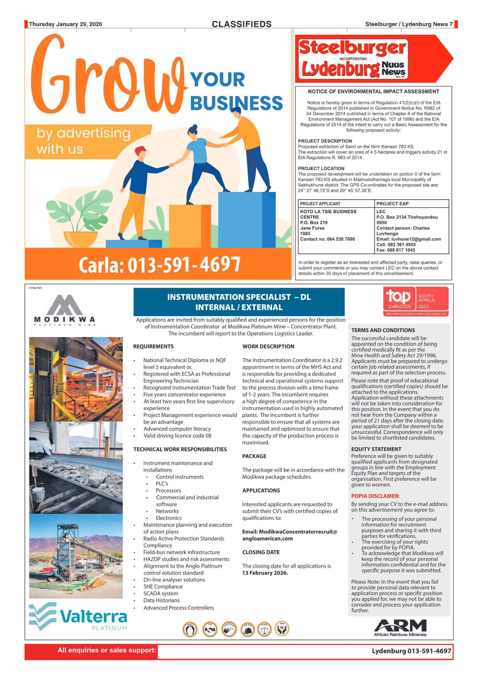 Steelburger News 29 January 2026 page 7