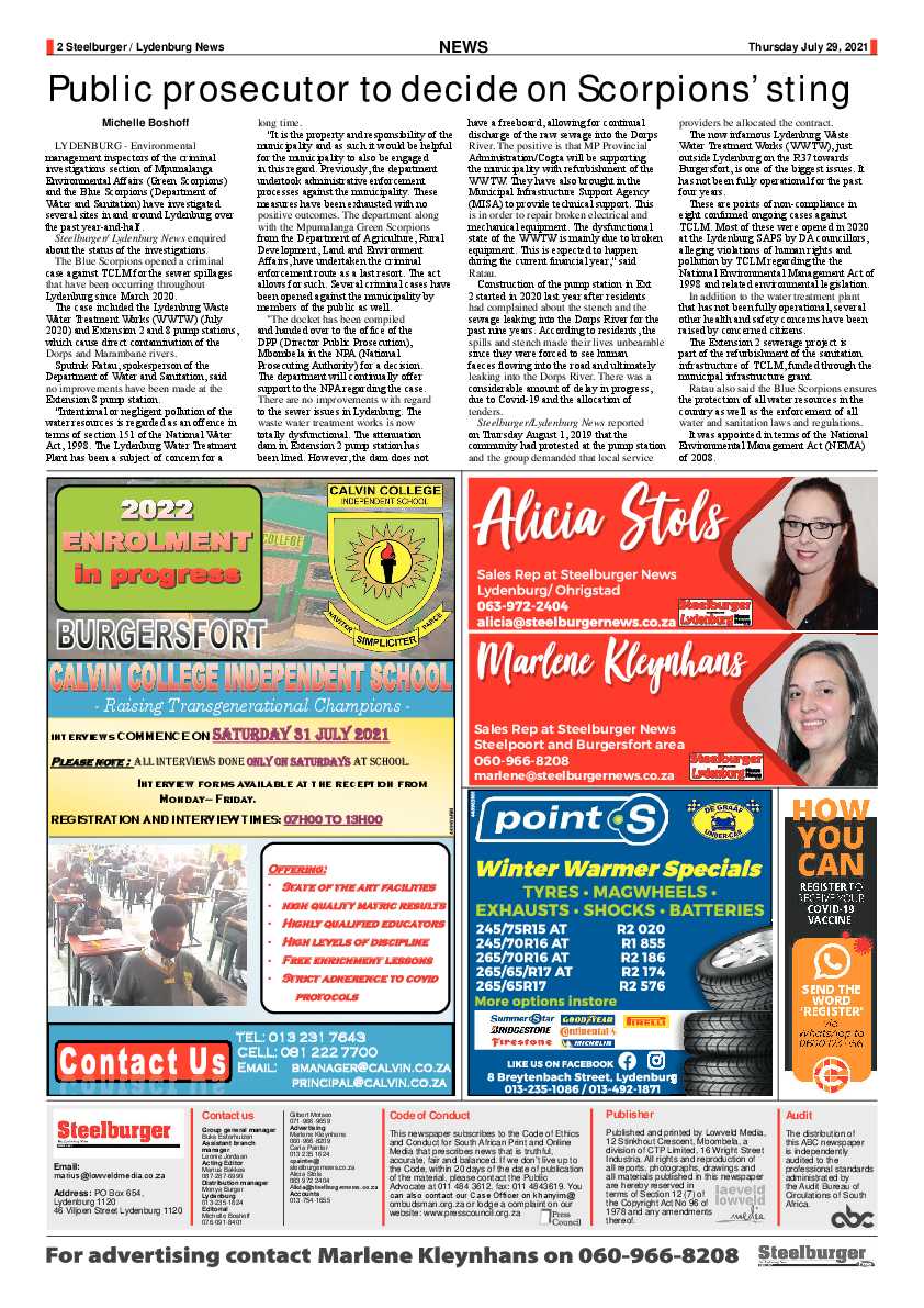 Steelburger News 29 July 2021 page 2
