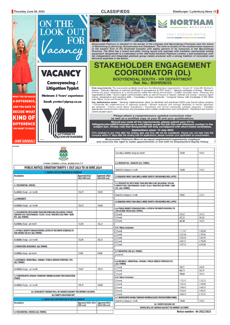 Steelburger News 29 June 2023 page 15