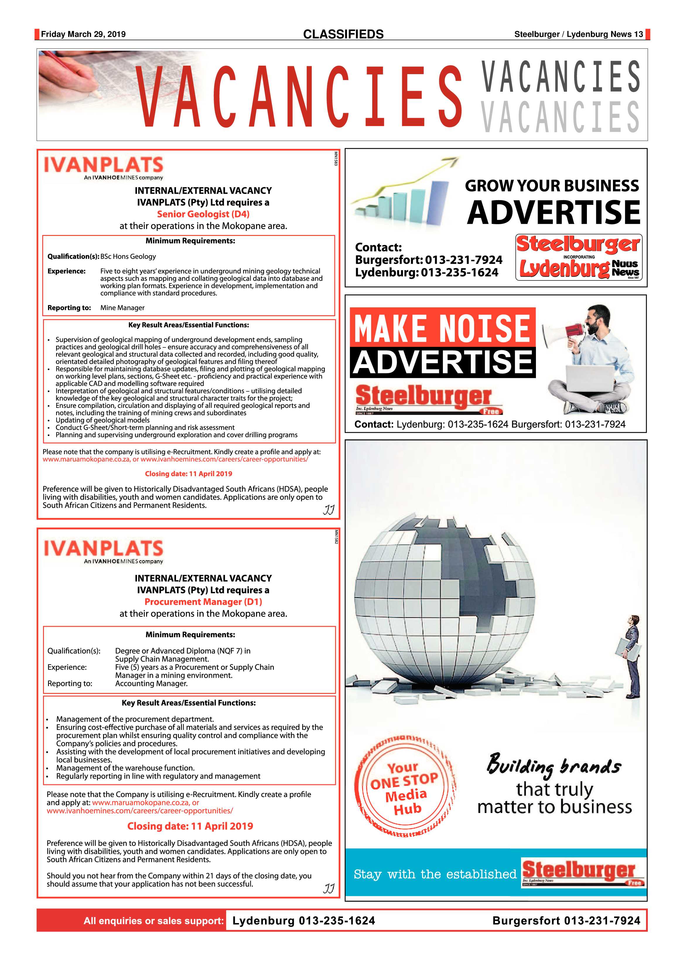 Steelburger News 29 March 2019 page 13