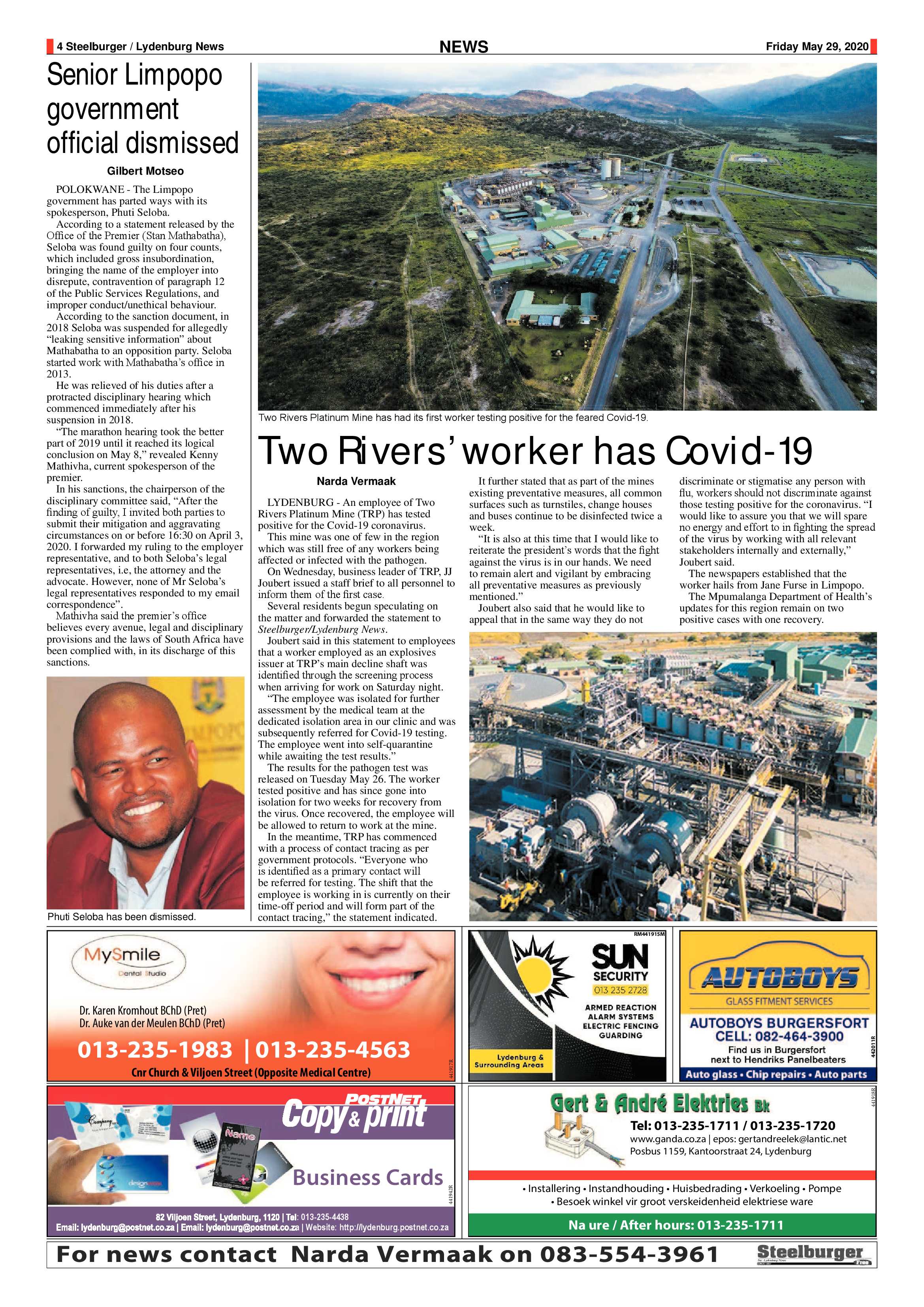 Steelburger News 29 May 2020 page 4