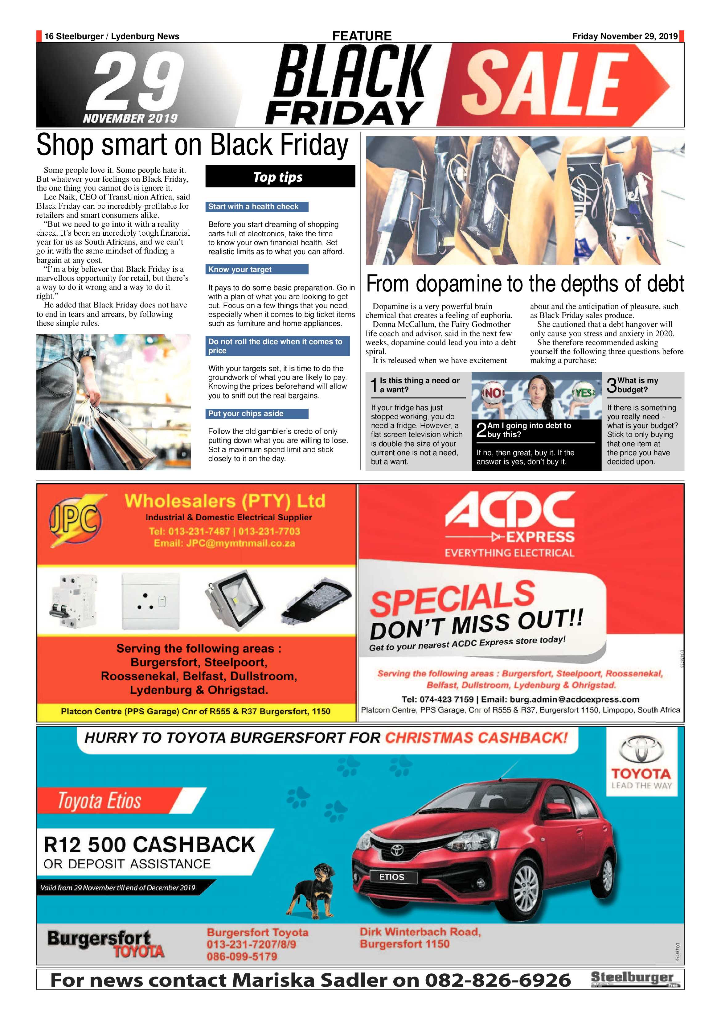 Steelburger News 29 November 2019 page 16