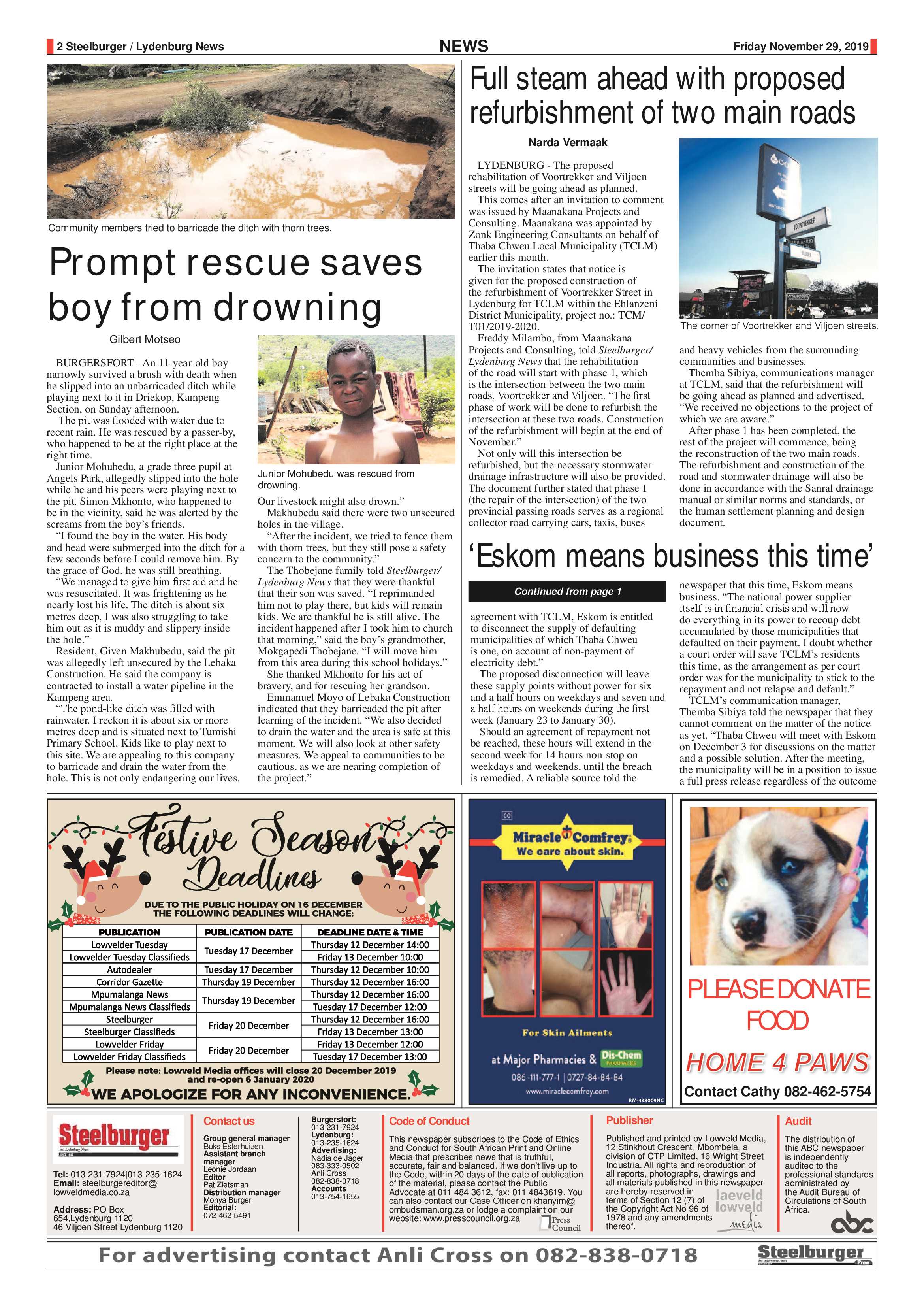 Steelburger News 29 November 2019 page 2