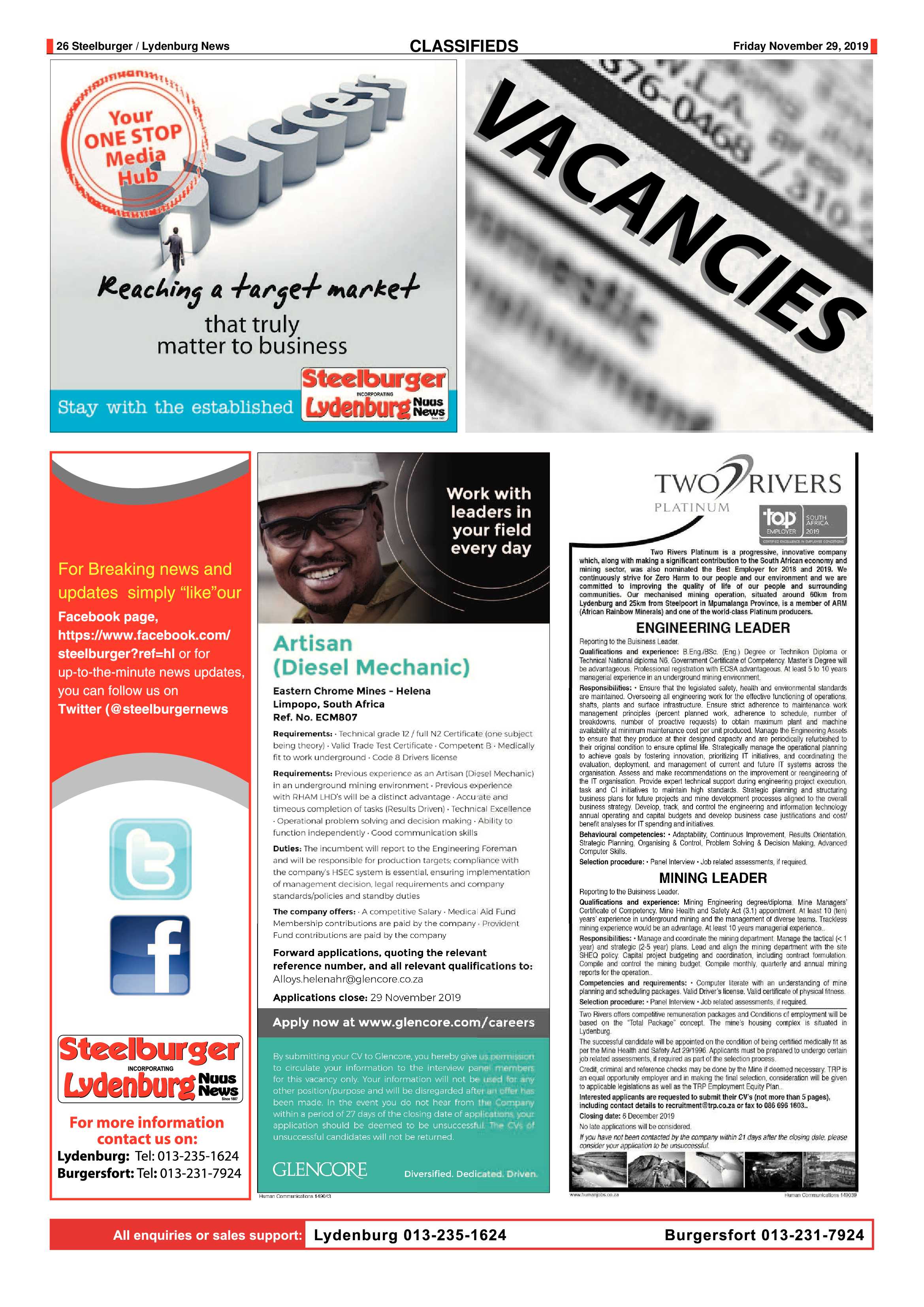 Steelburger News 29 November 2019 page 26