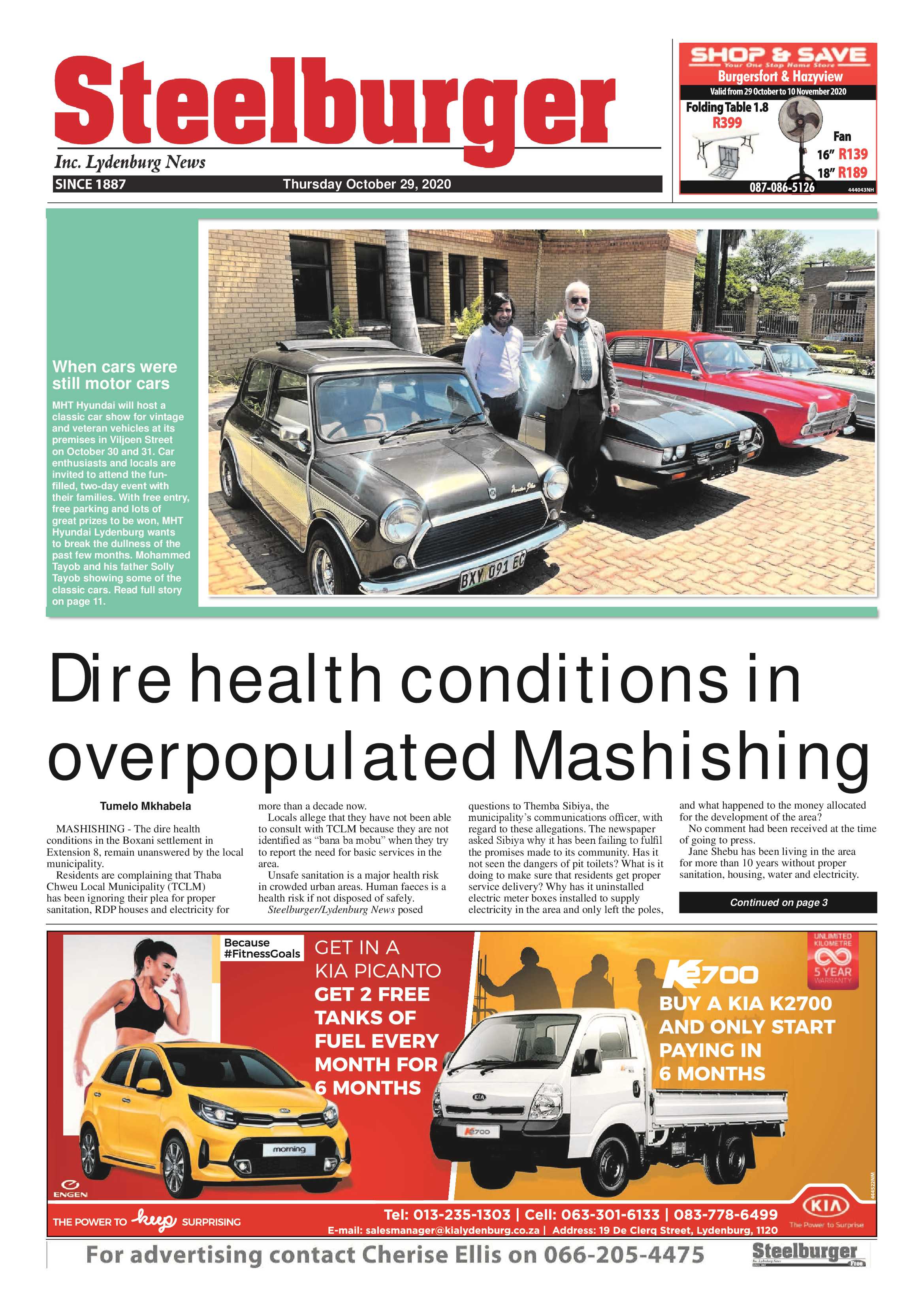 Steelburger news 29 October 2020 page 1