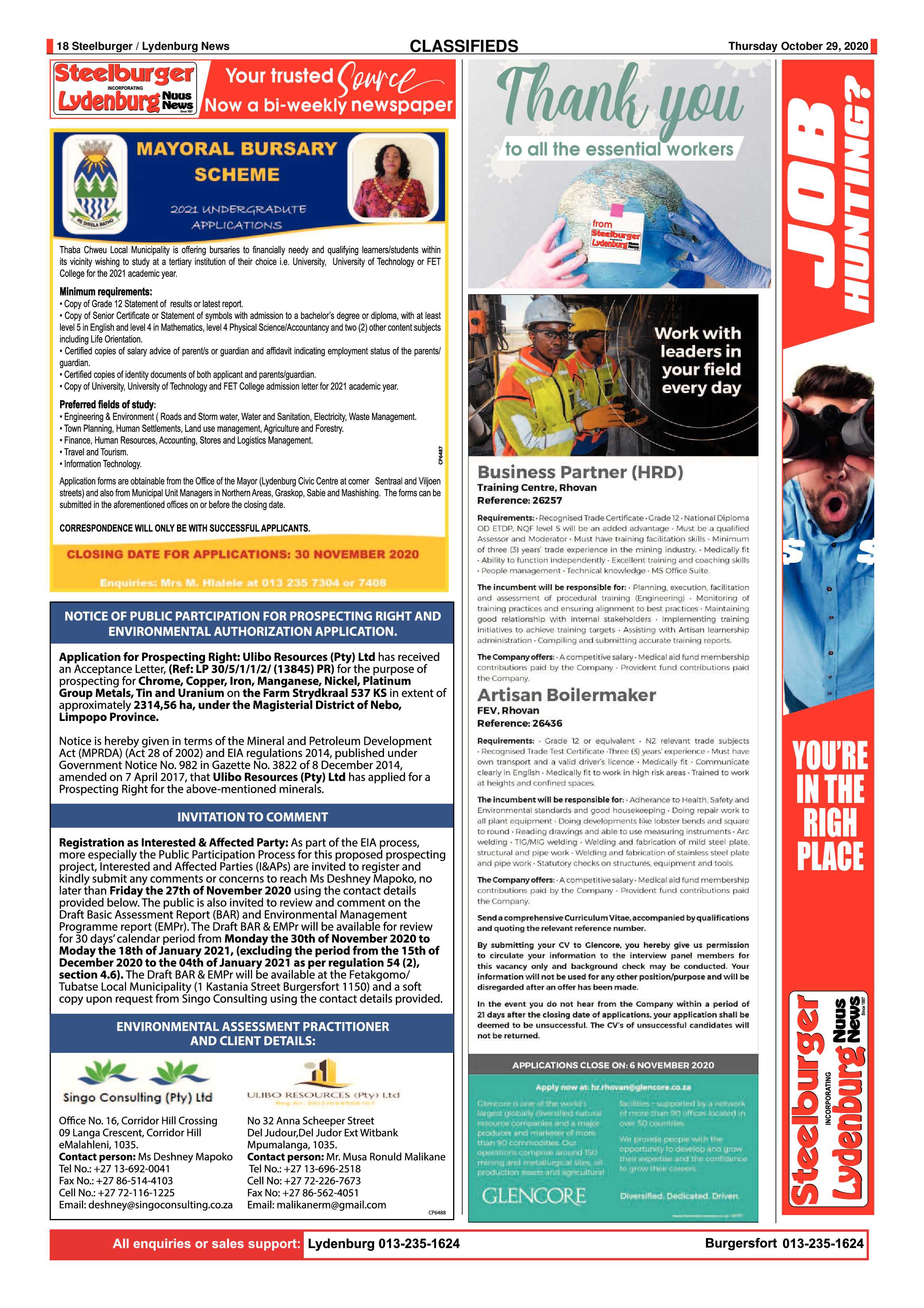 Steelburger news 29 October 2020 page 18