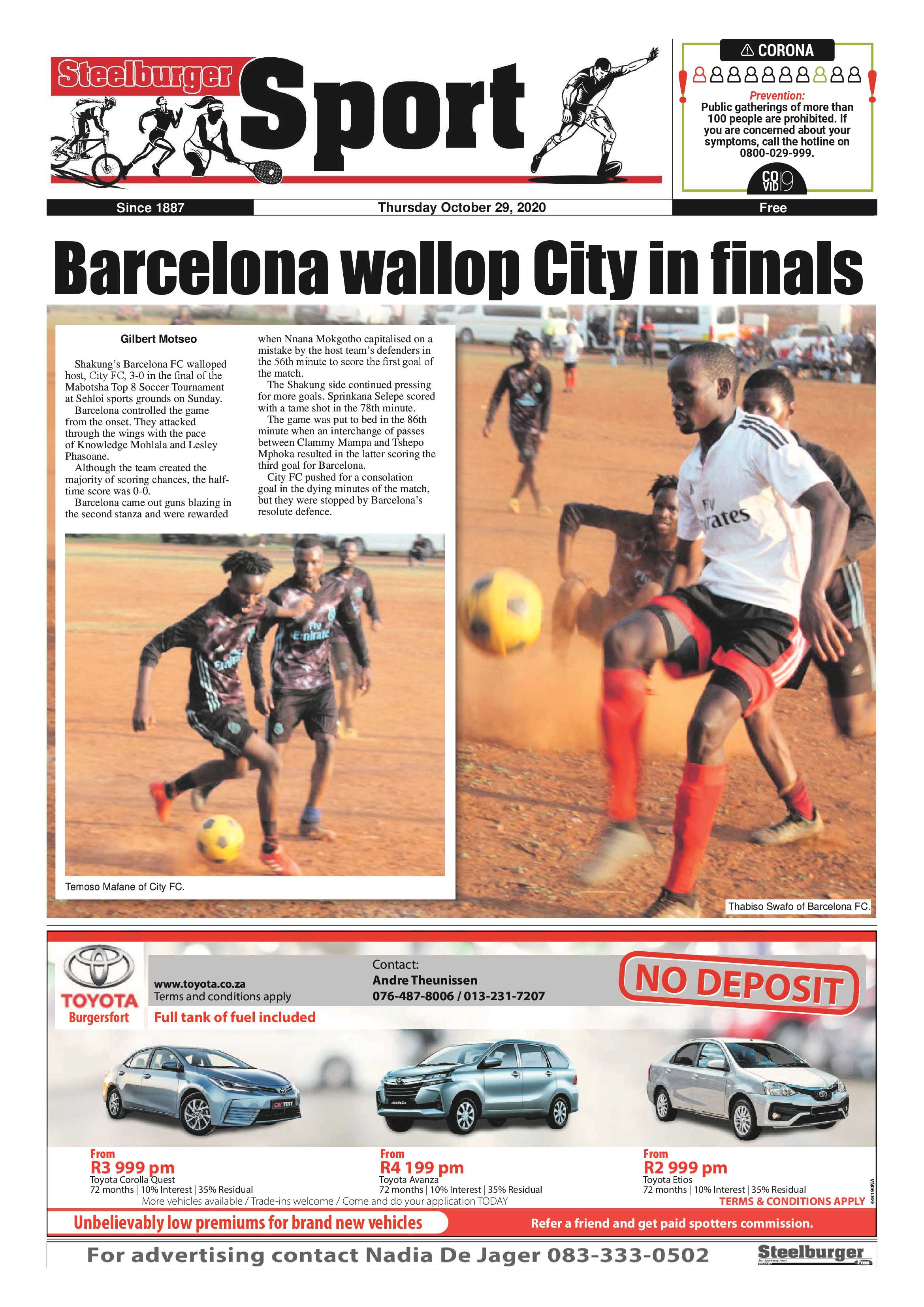 Steelburger news 29 October 2020 page 20
