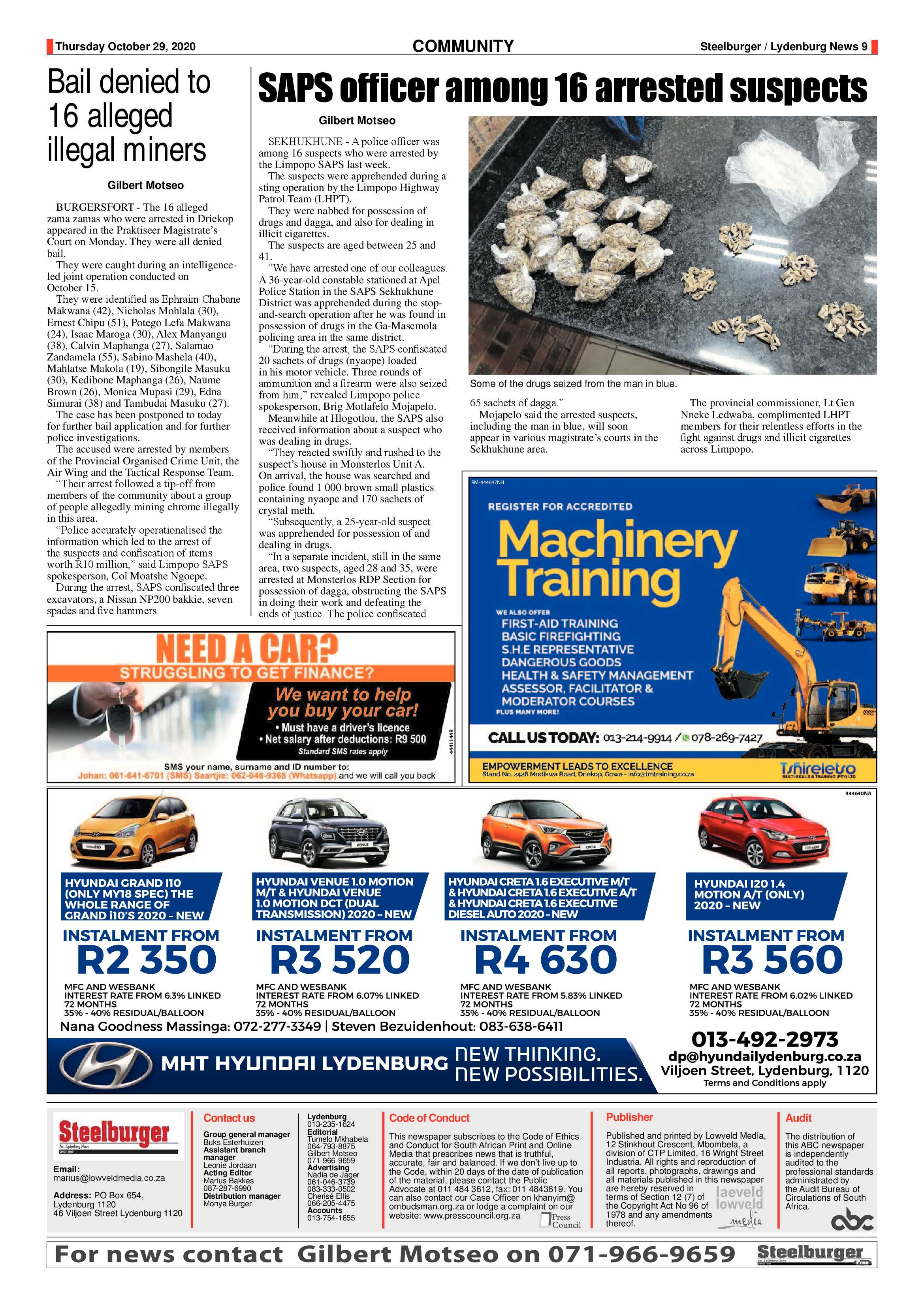 Steelburger news 29 October 2020 page 9