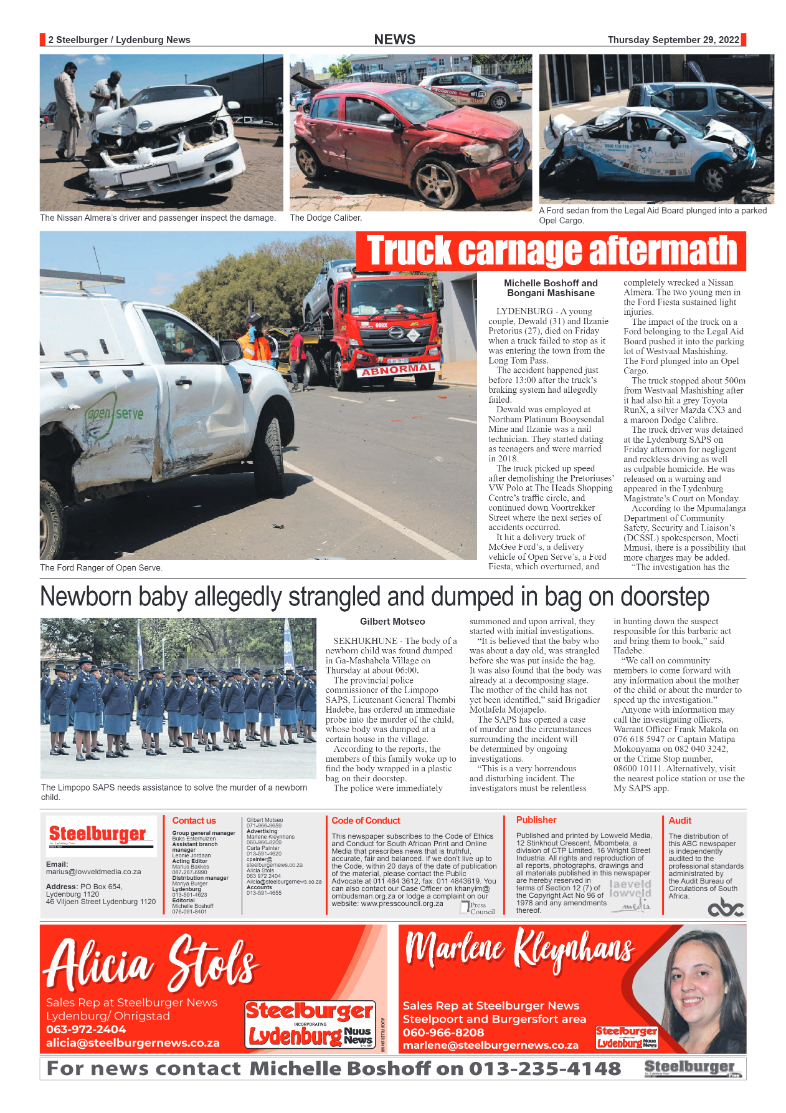 Steelburger News 29 September 2022 page 2