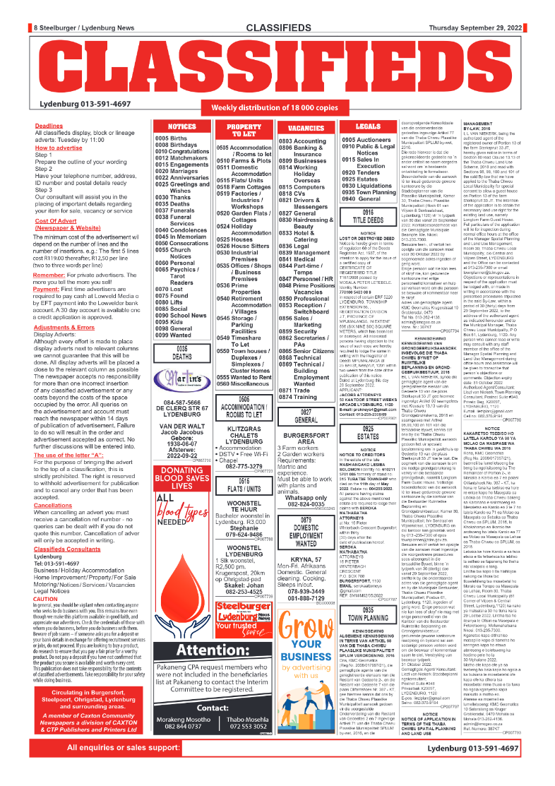 Steelburger News 29 September 2022 page 8