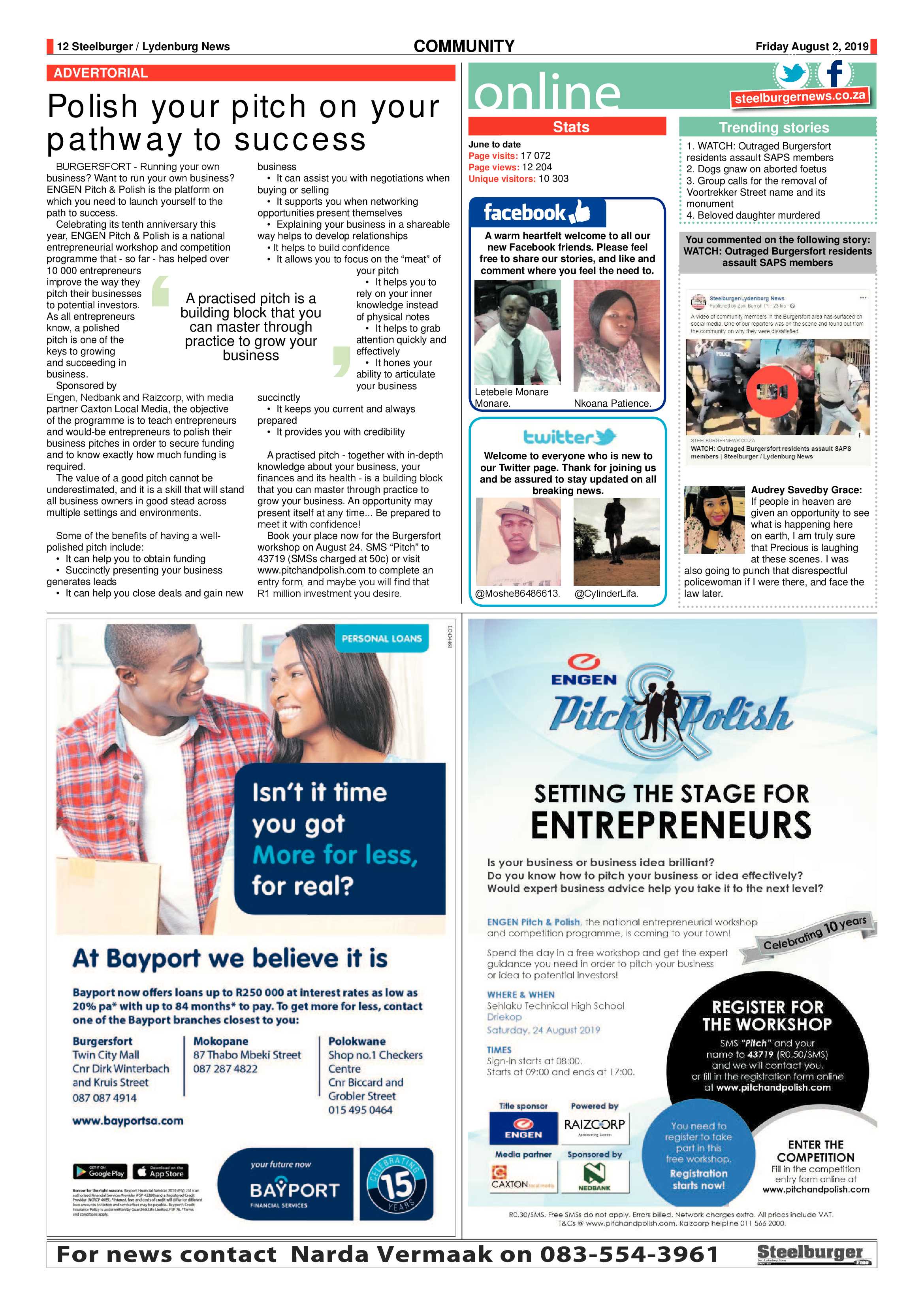 Steelburger News 2 August 2019 page 12