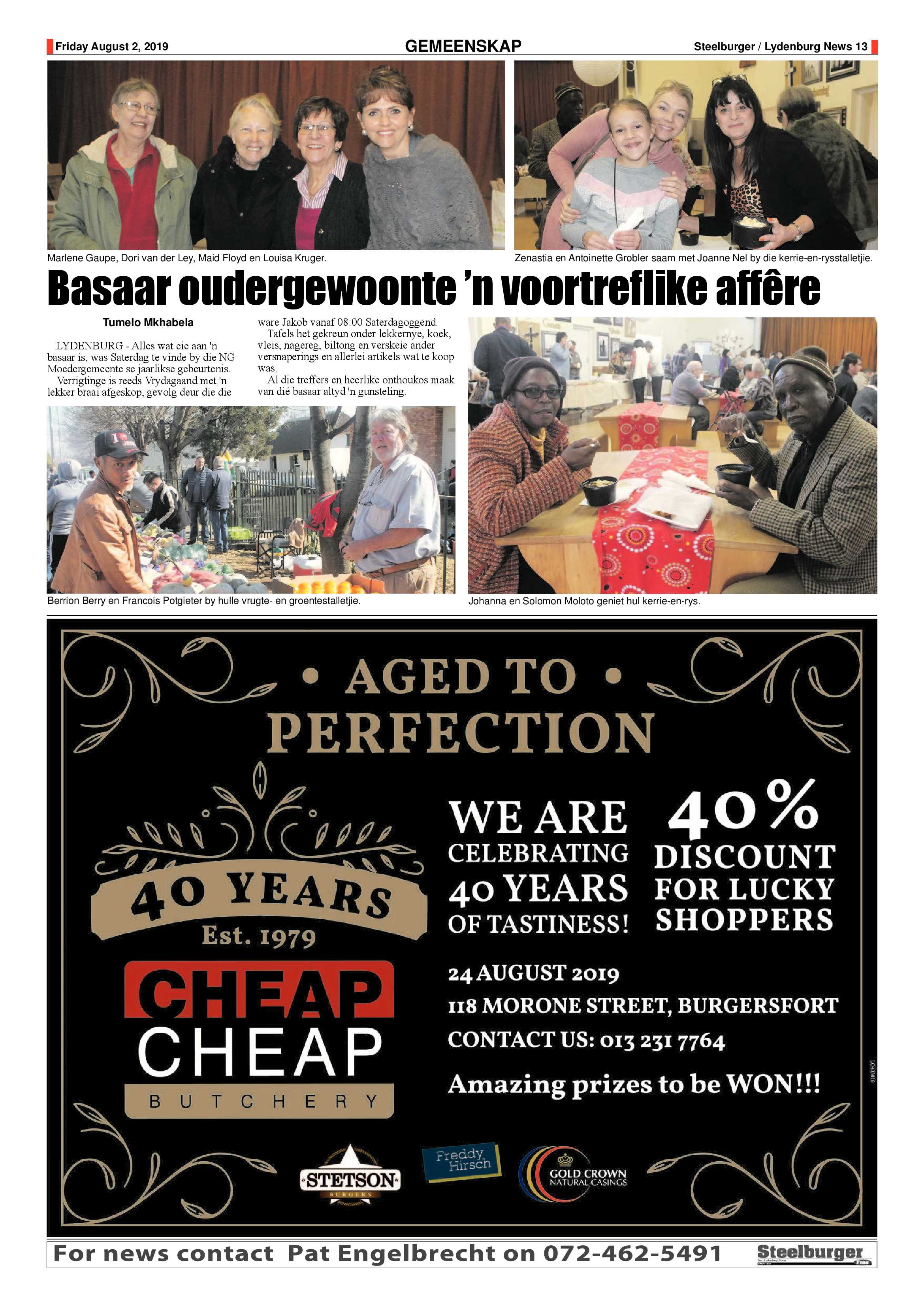 Steelburger News 2 August 2019 page 13