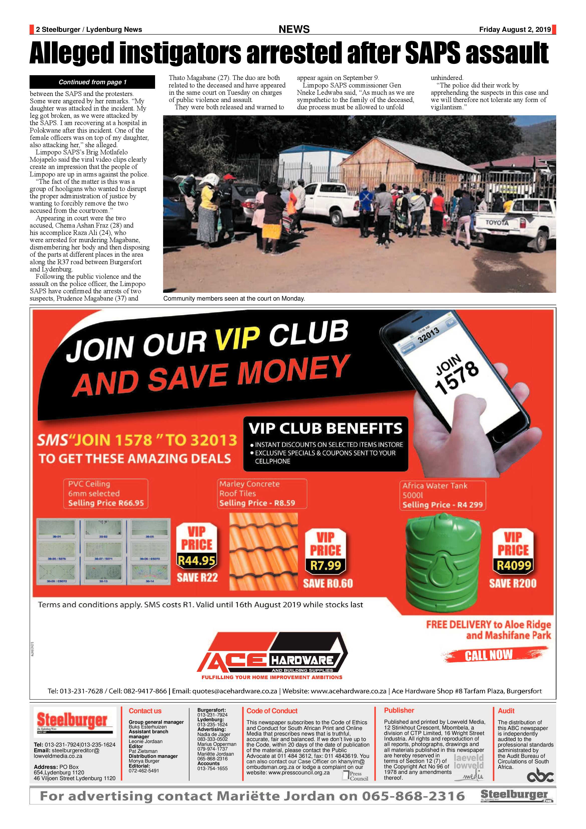 Steelburger News 2 August 2019 page 2