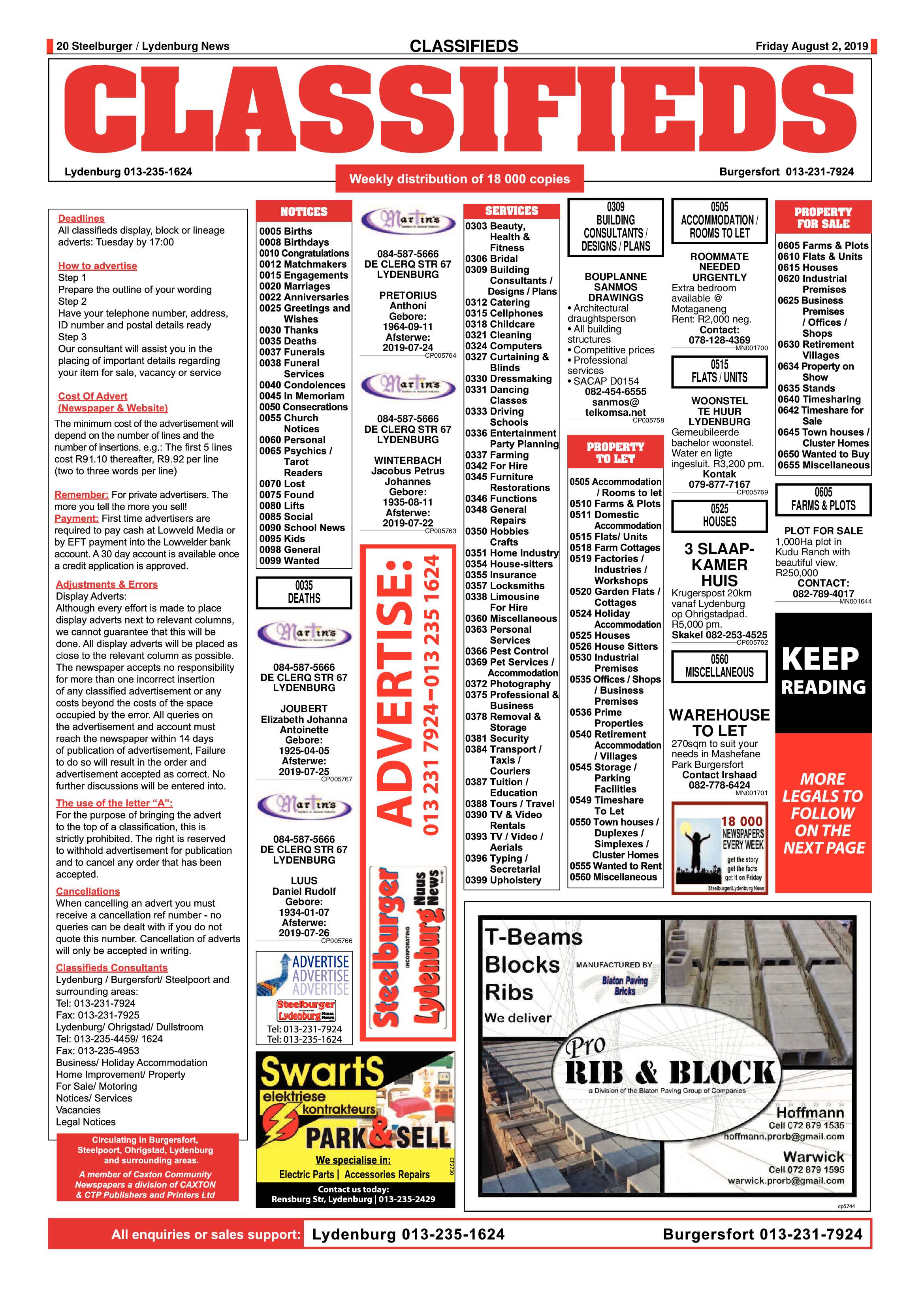 Steelburger News 2 August 2019 page 20