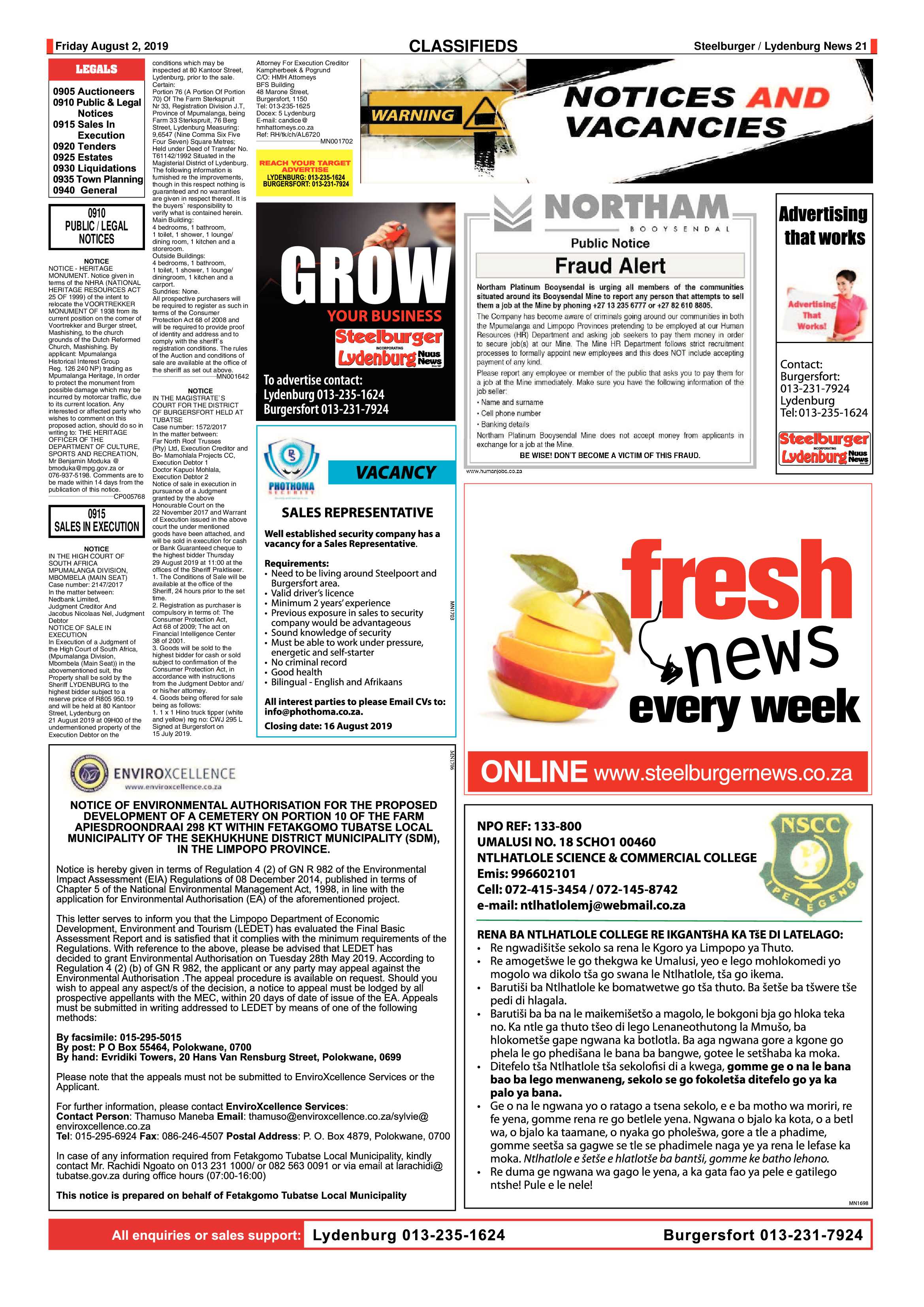 Steelburger News 2 August 2019 page 21