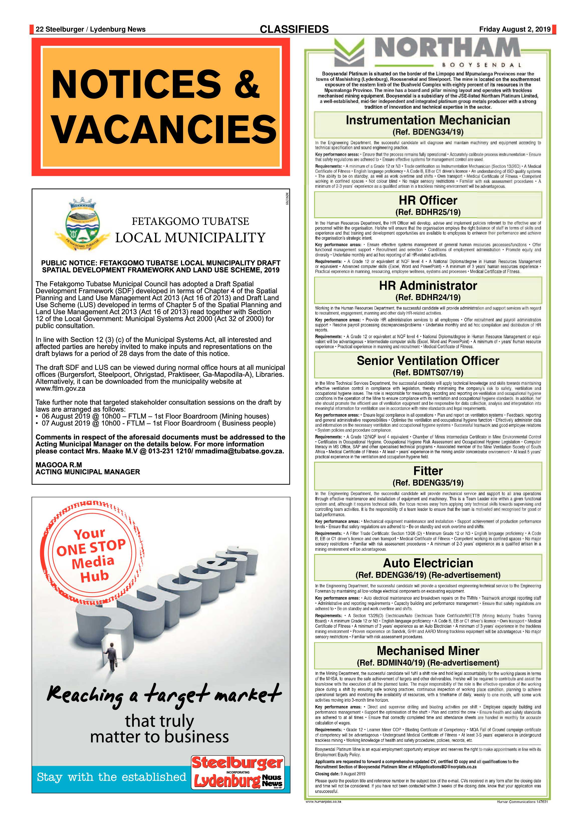 Steelburger News 2 August 2019 page 22