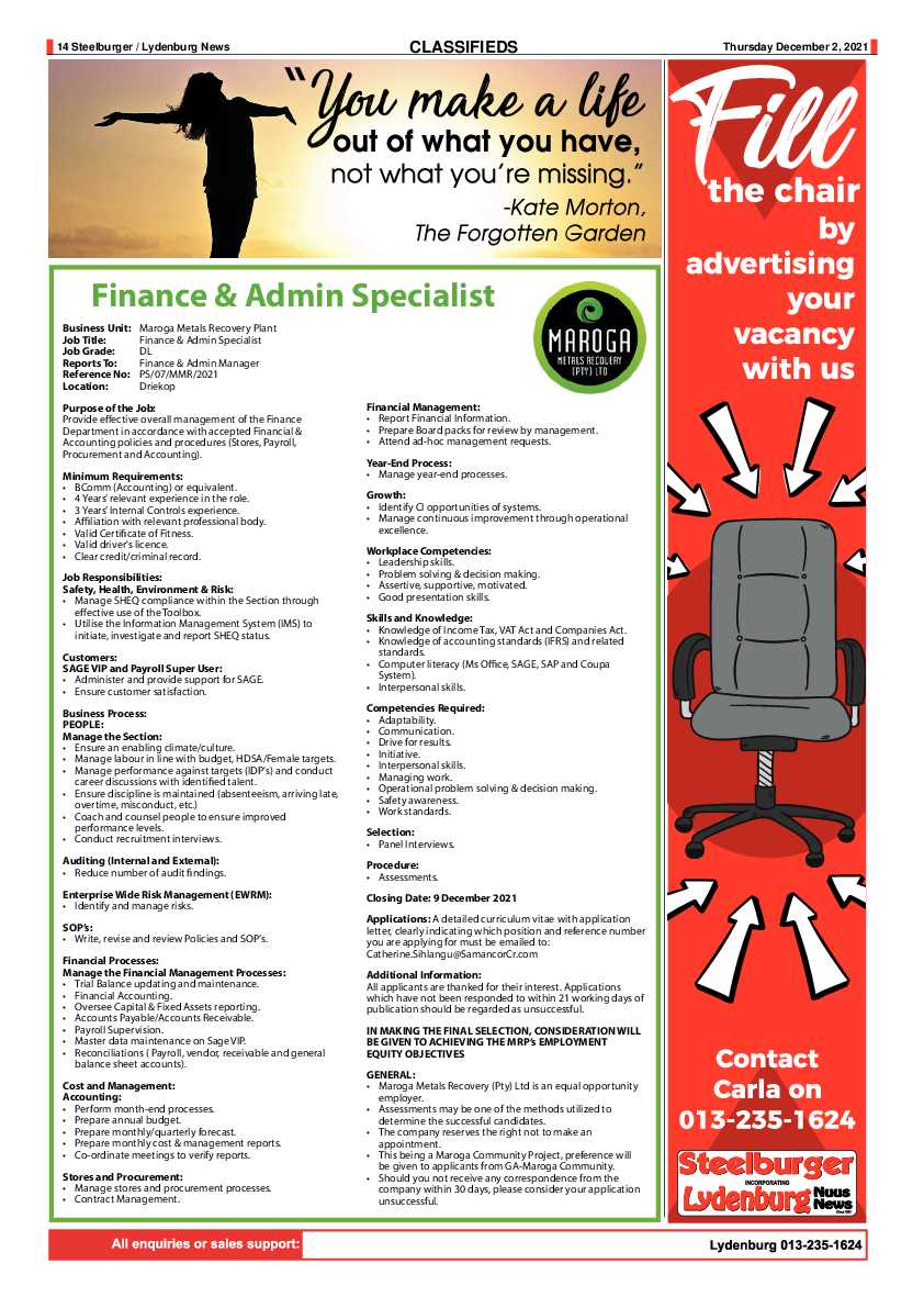 Steelburger News 2 December 2021 page 14