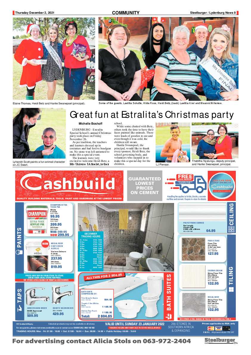 Steelburger News 2 December 2021 page 9