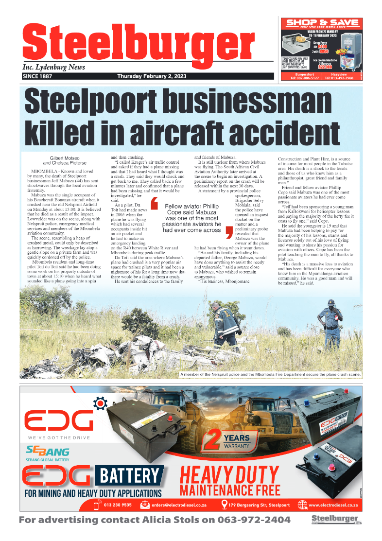 Steelburger News 2 February 2023 page 1